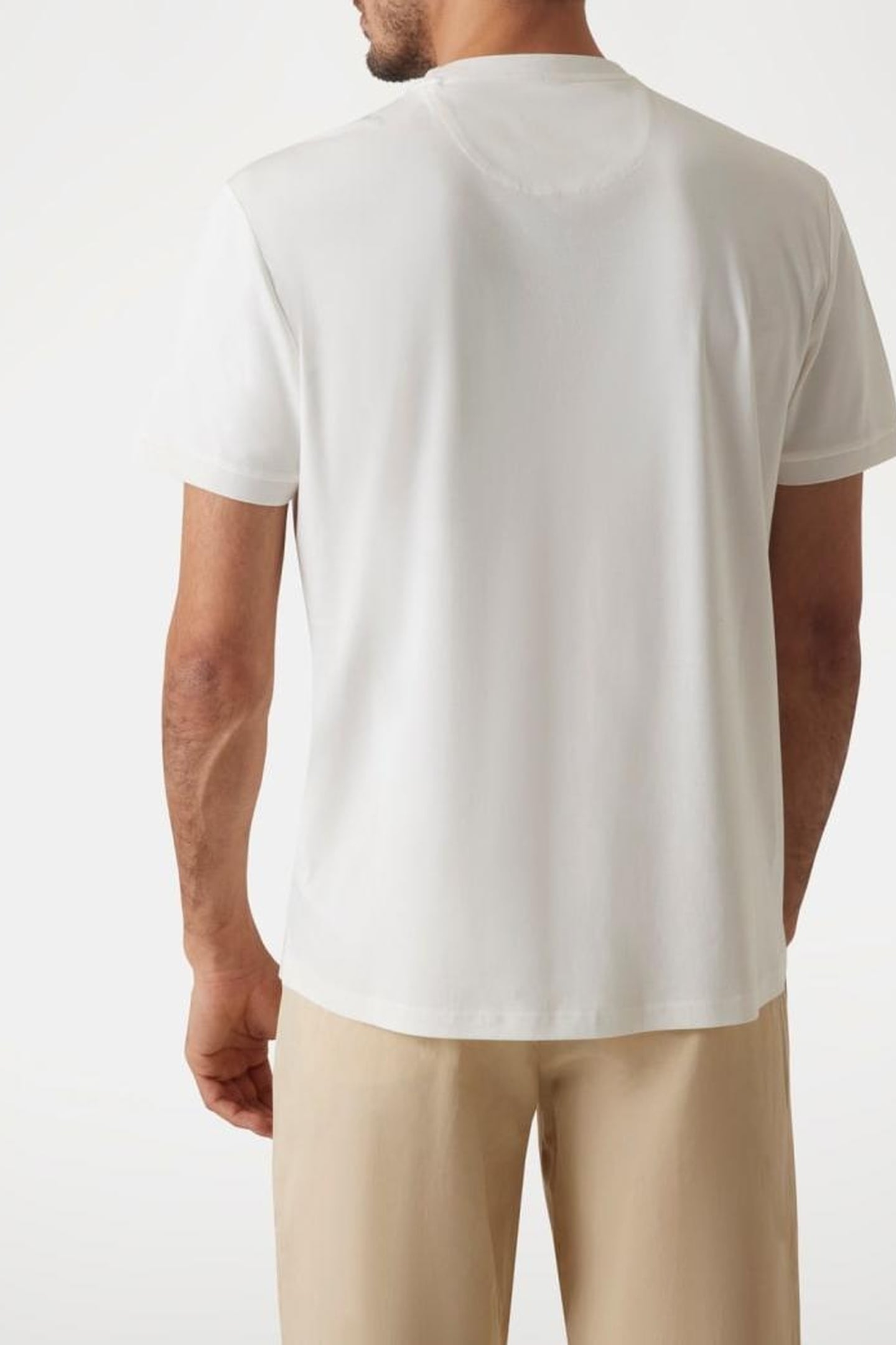 MARCIANO BY GUESS CN SS TEE WITH CONTRAST SALT WHITE 3