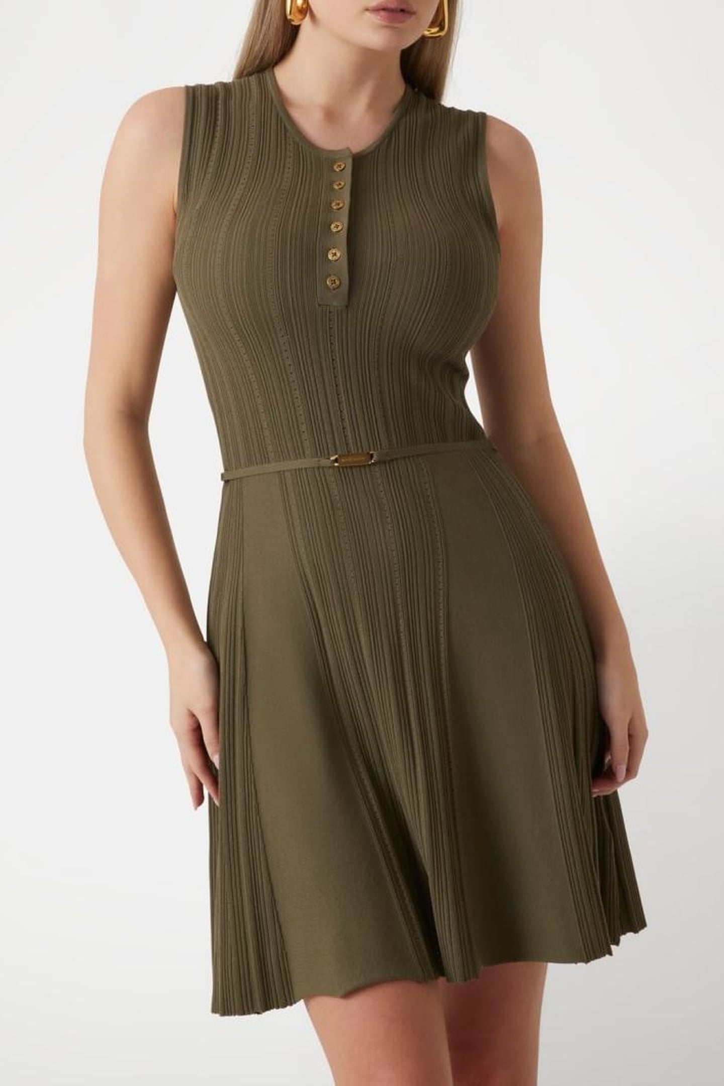 MARCIANO BY GUESS GIADA SL SWEATER DRESS ARMY OLIVE 2