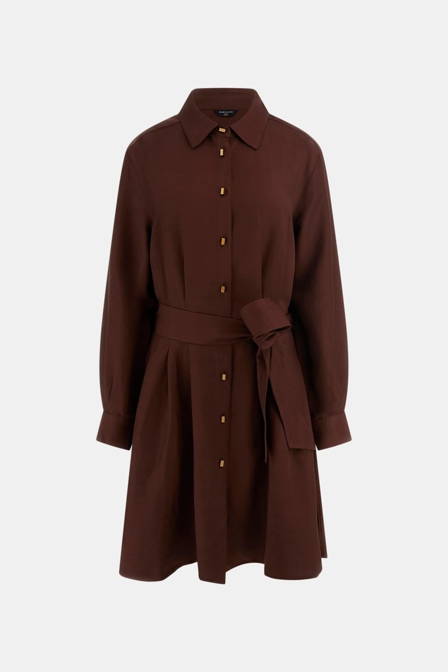 MARCIANO BY GUESS GRETA LS CHEMISIER DRESS CIOCCOLATA 4