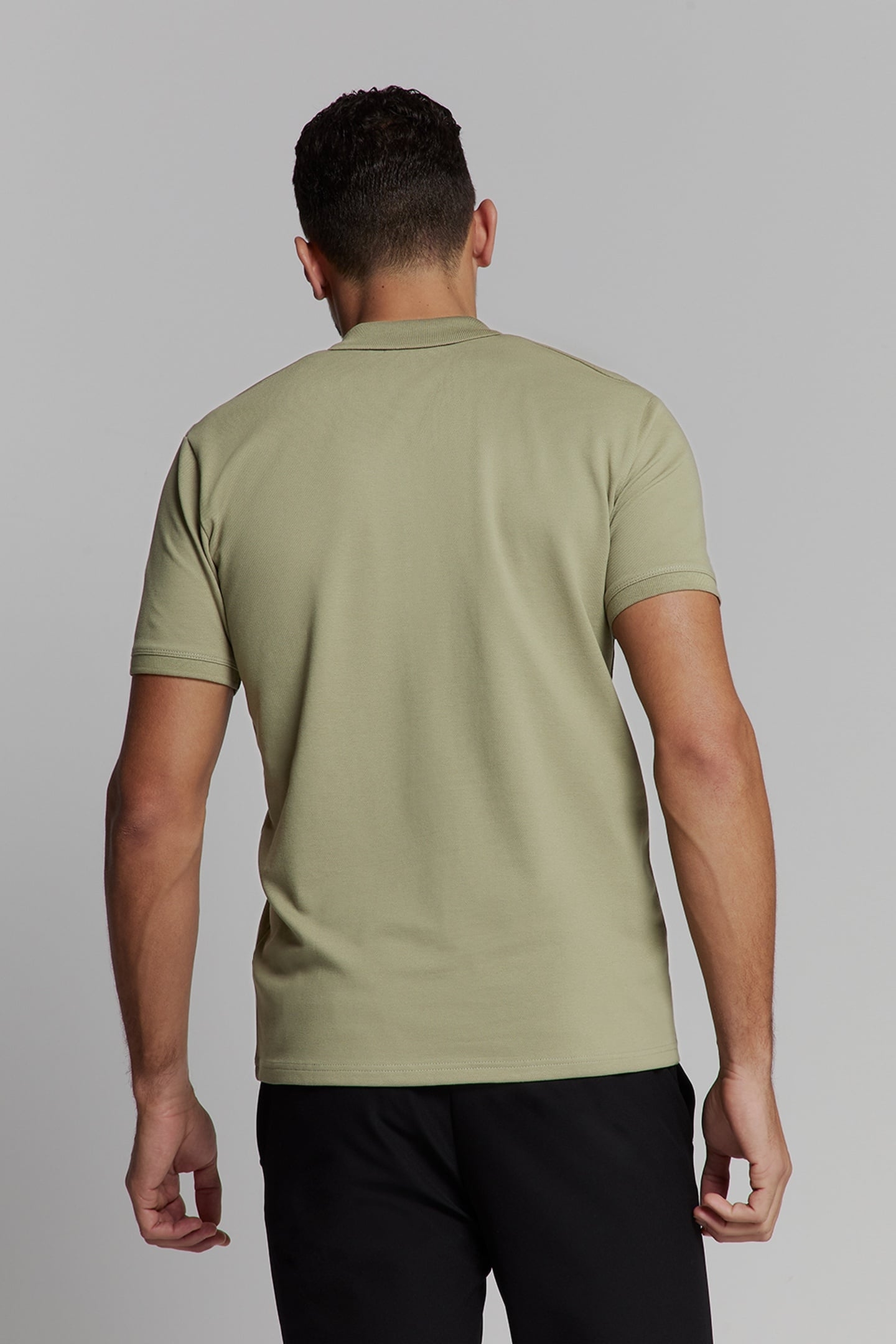 POLO PIQUE SOLID STRETCH LIGHT ARMY 4