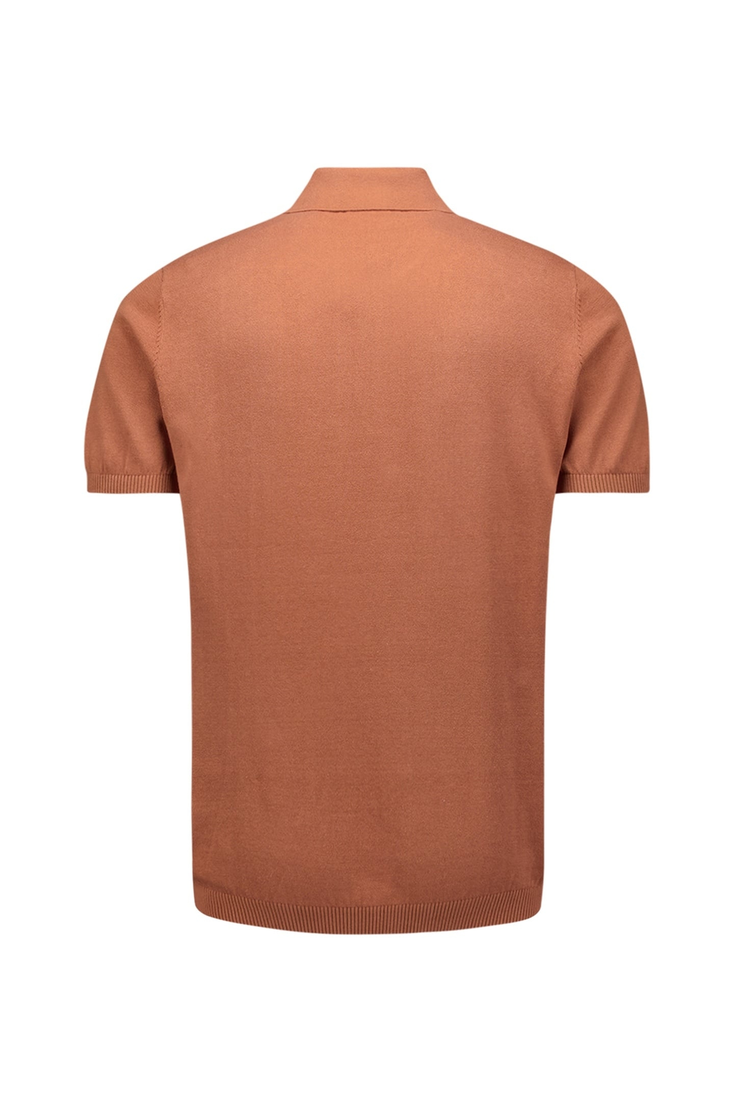 PULLOVER SHORT SLEEVE POLO SOLID PLACED JACQUARD CARAMEL 5