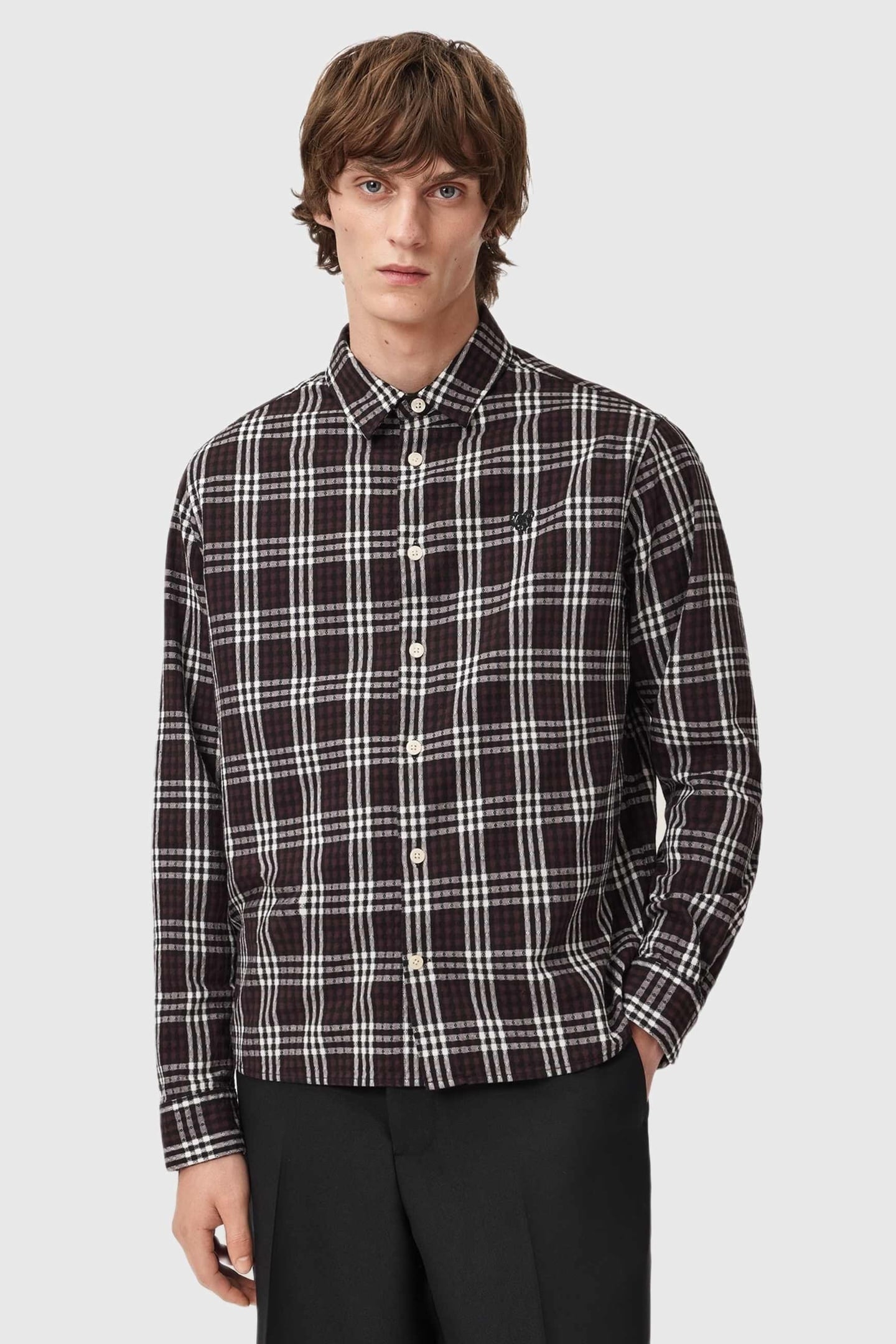 SANTIAGO LS SHIRT BROWN 1