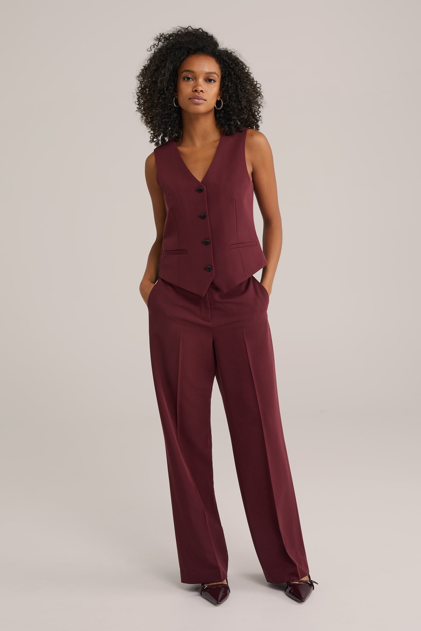 WAISTCOAT BURGUNDY RED 3