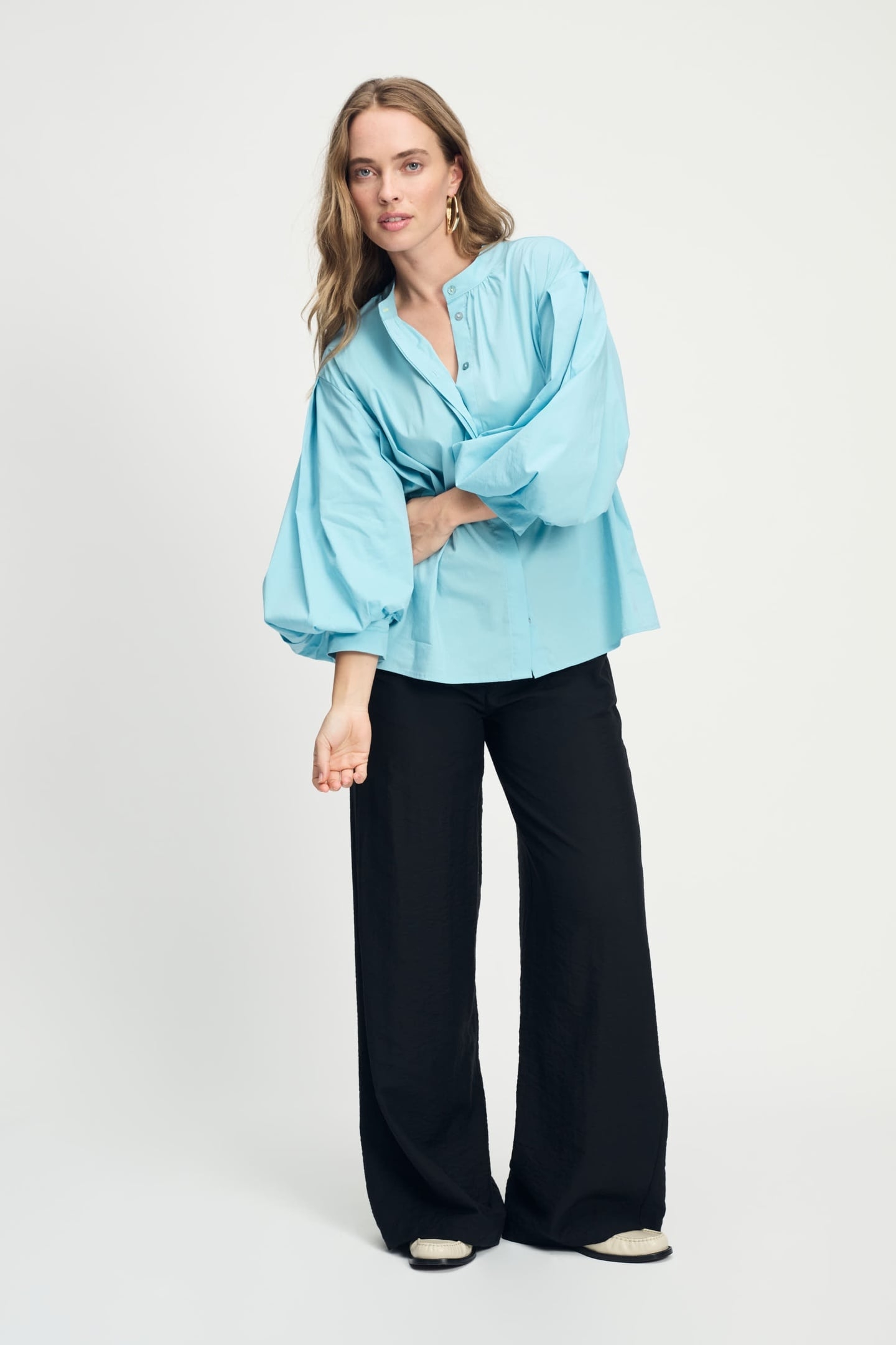 BLOUSE - POPLIN SKY BLUE 2