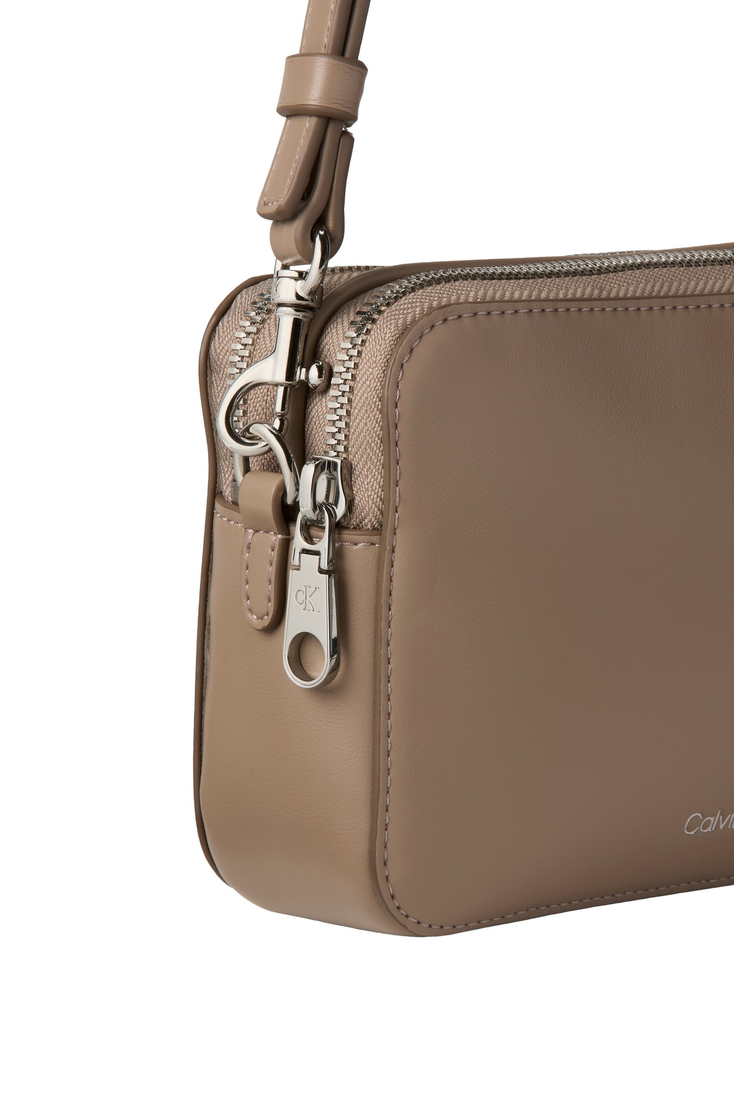 WEBBING DOUBLE STRAP CROSSOVER DESERT TAUPE 3