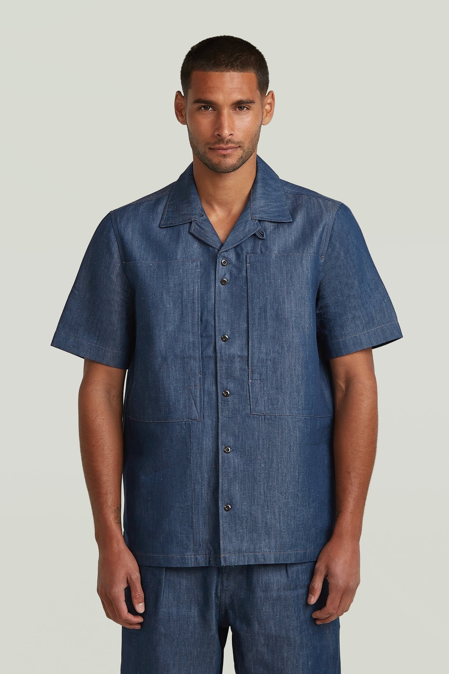 WORKWEAR RESORT REGULAR SHIRT S\S RAW DENIM 2