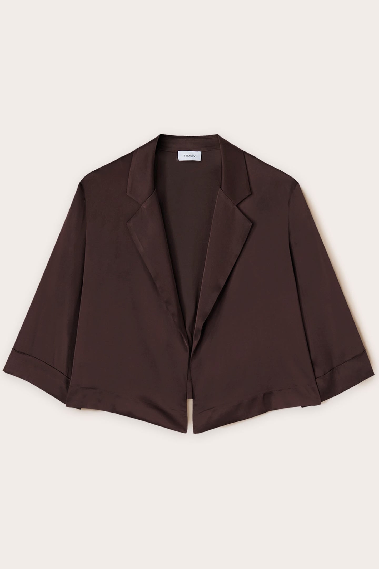 STRETCH SATIN DECONSTRUCTED JACKET BROWN 6