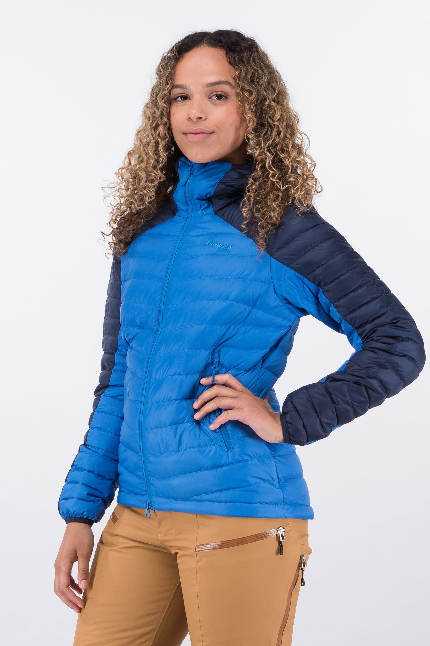 RØROS DOWN LIGHT W JKT W/HOOD STRONGBLUE/NAVY 1