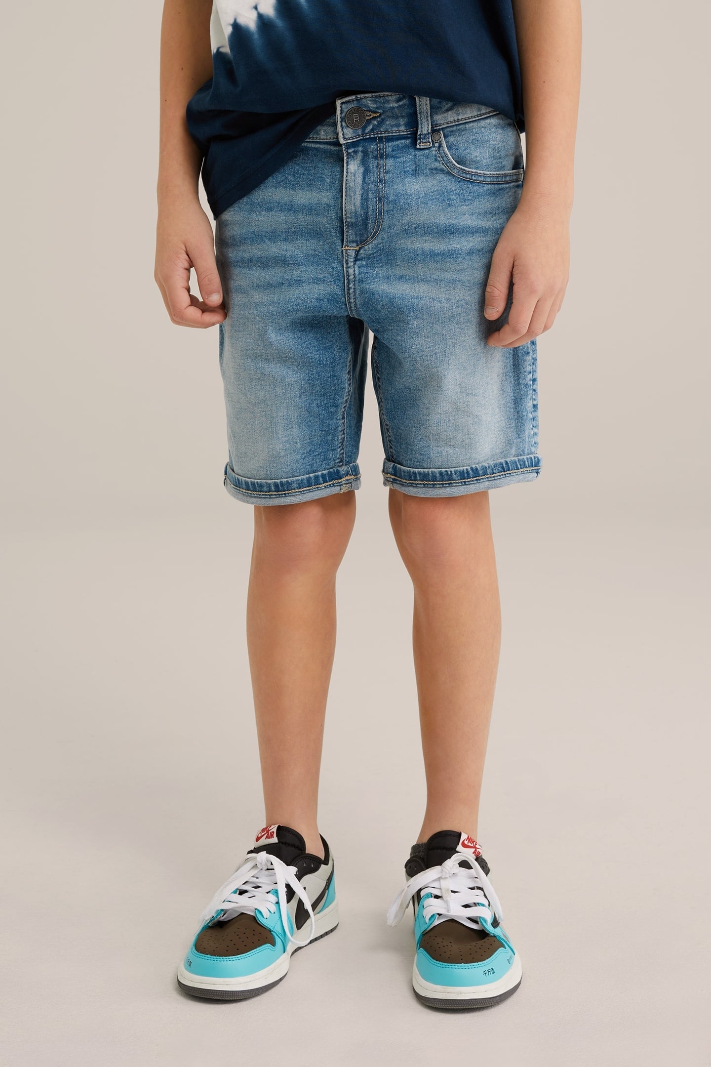 5-POCKET MID WAIST BLUE 1