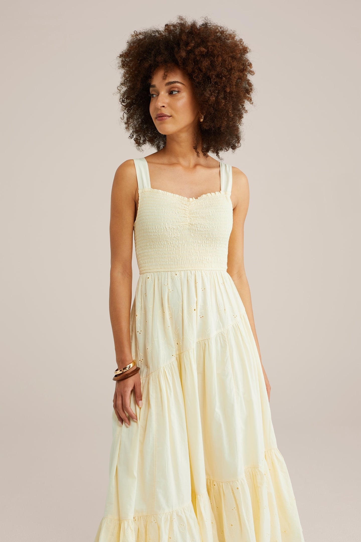 DRESS MAXI LENGTH LIGHT YELLOW 5