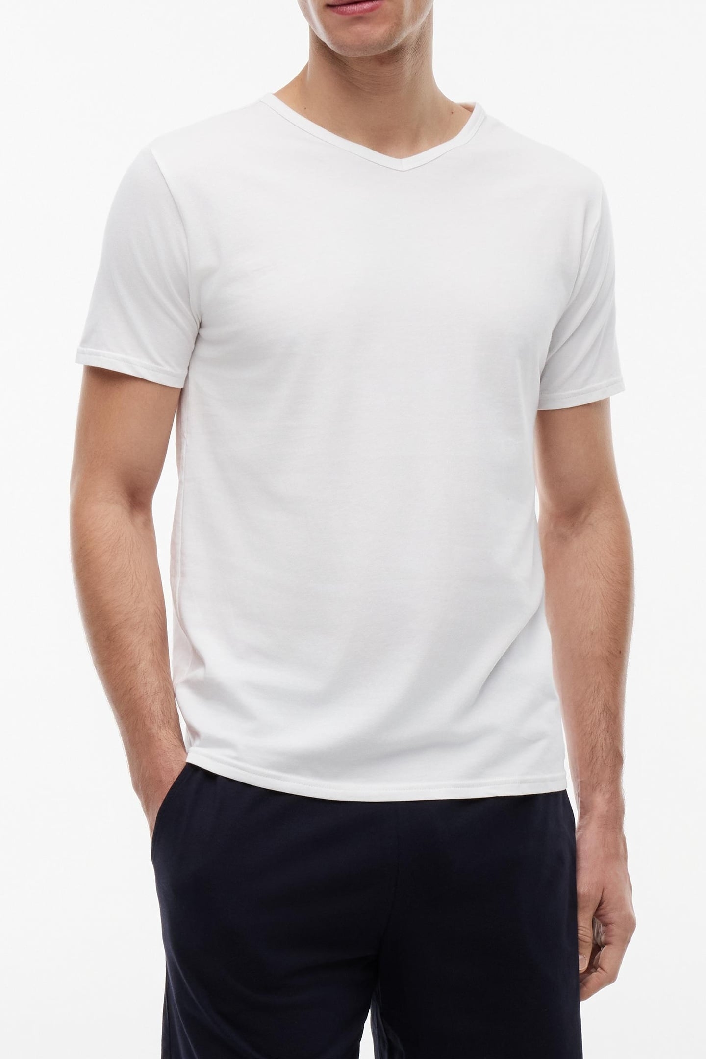3-PACK STRETCH V-NECK TEE WHITE 3