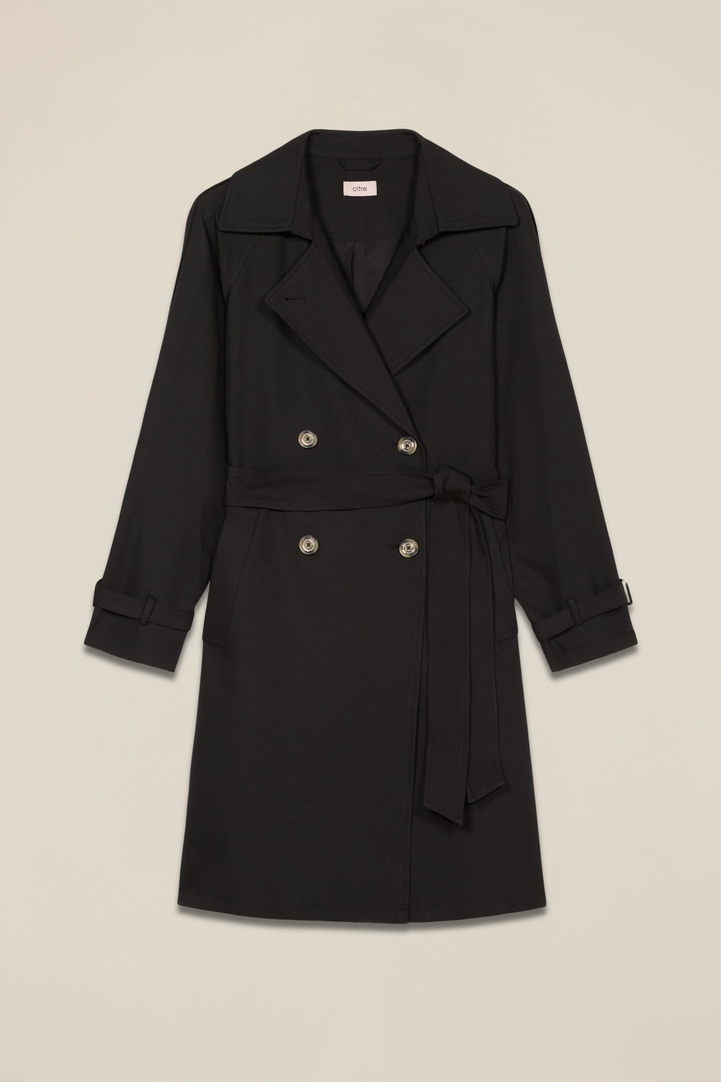 DOUBLE-BREASTED TRENCH COAT BLACK 3