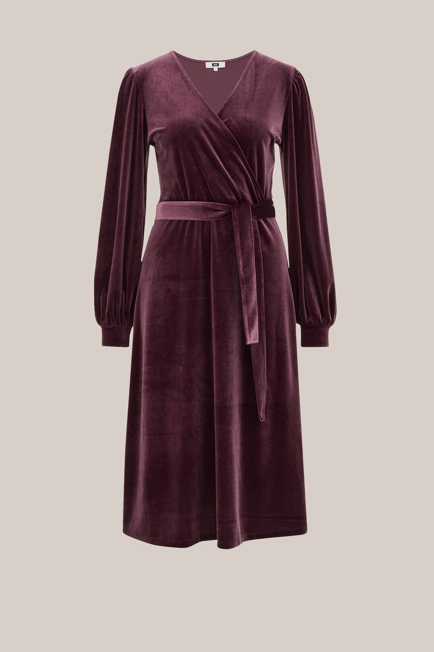DRESS MID LENGTH AUBERGINE 4