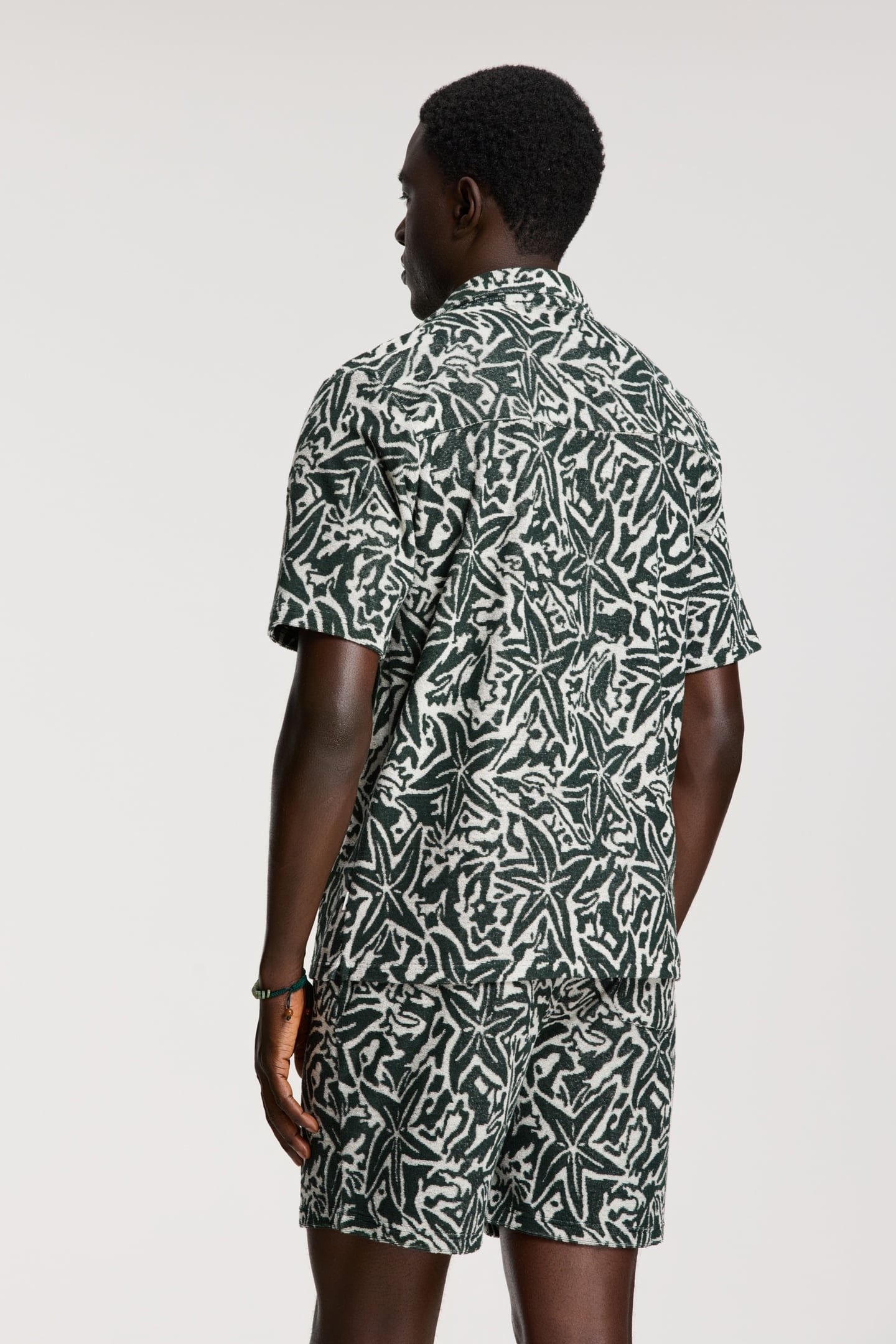 TONY TOWELING SHORTS GREEN LEAF STARFISH 6