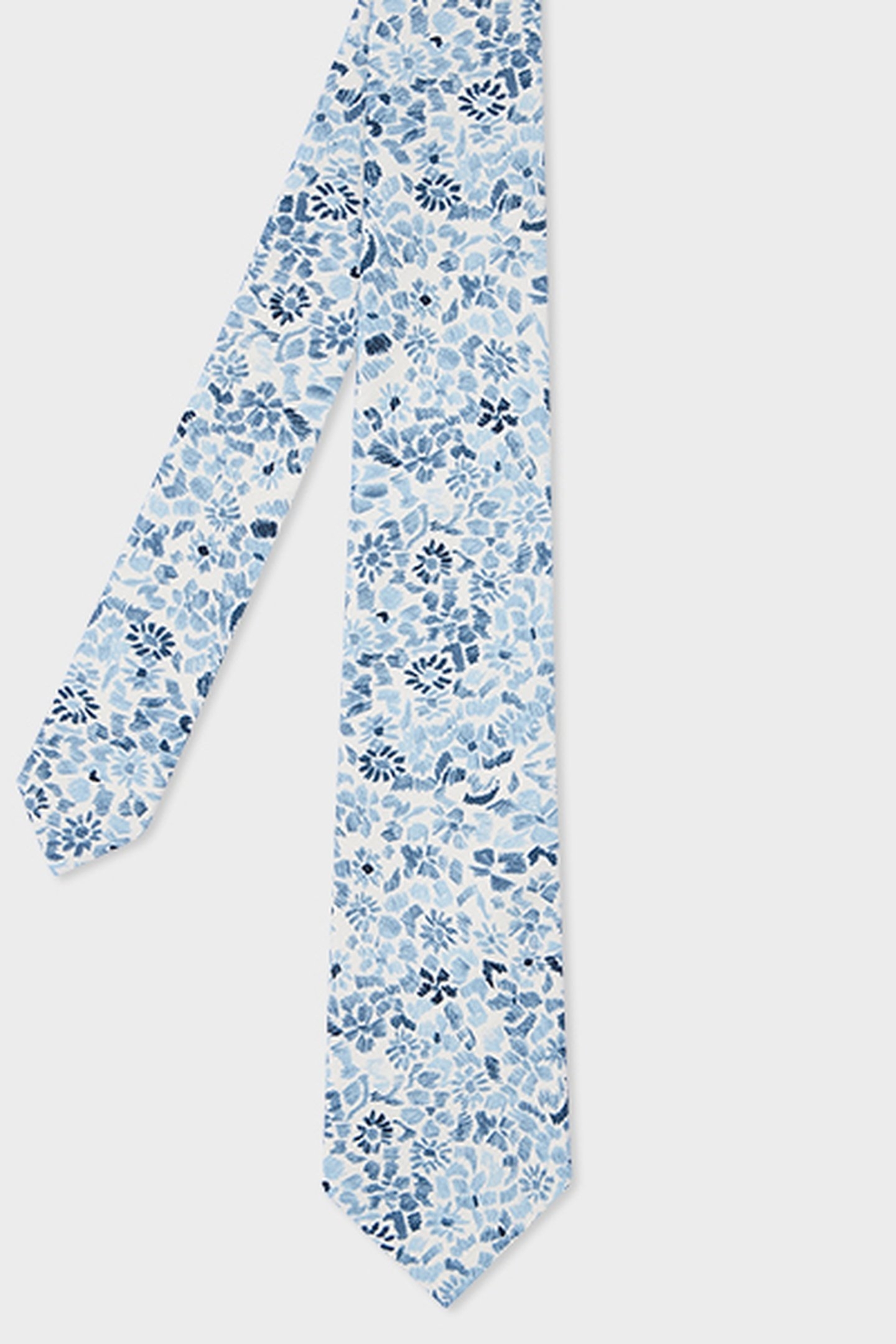 TIE PENCIL FLORAL LIGHT BLUE 3