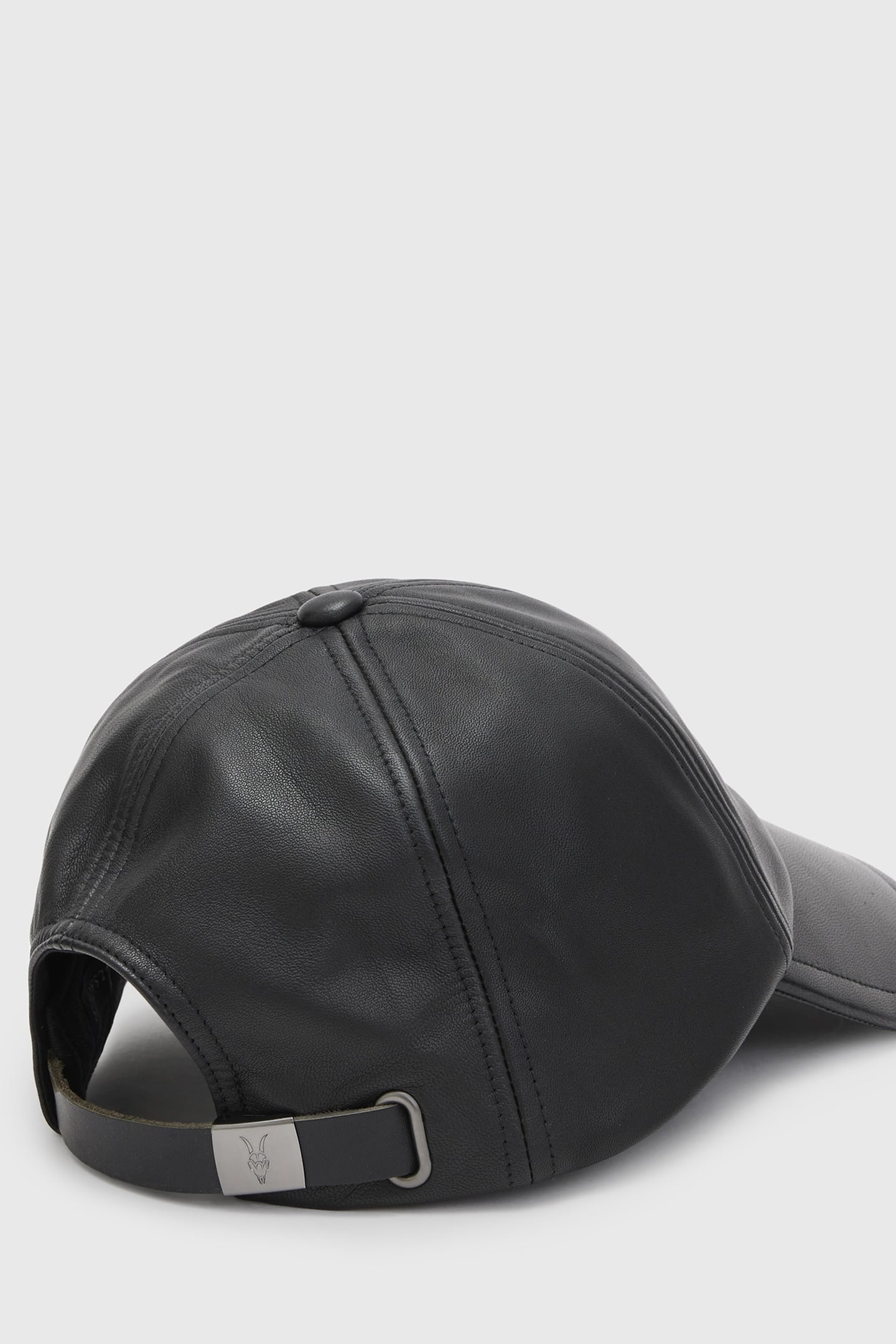 RAMSKULL LTHR CAP BLACK 3
