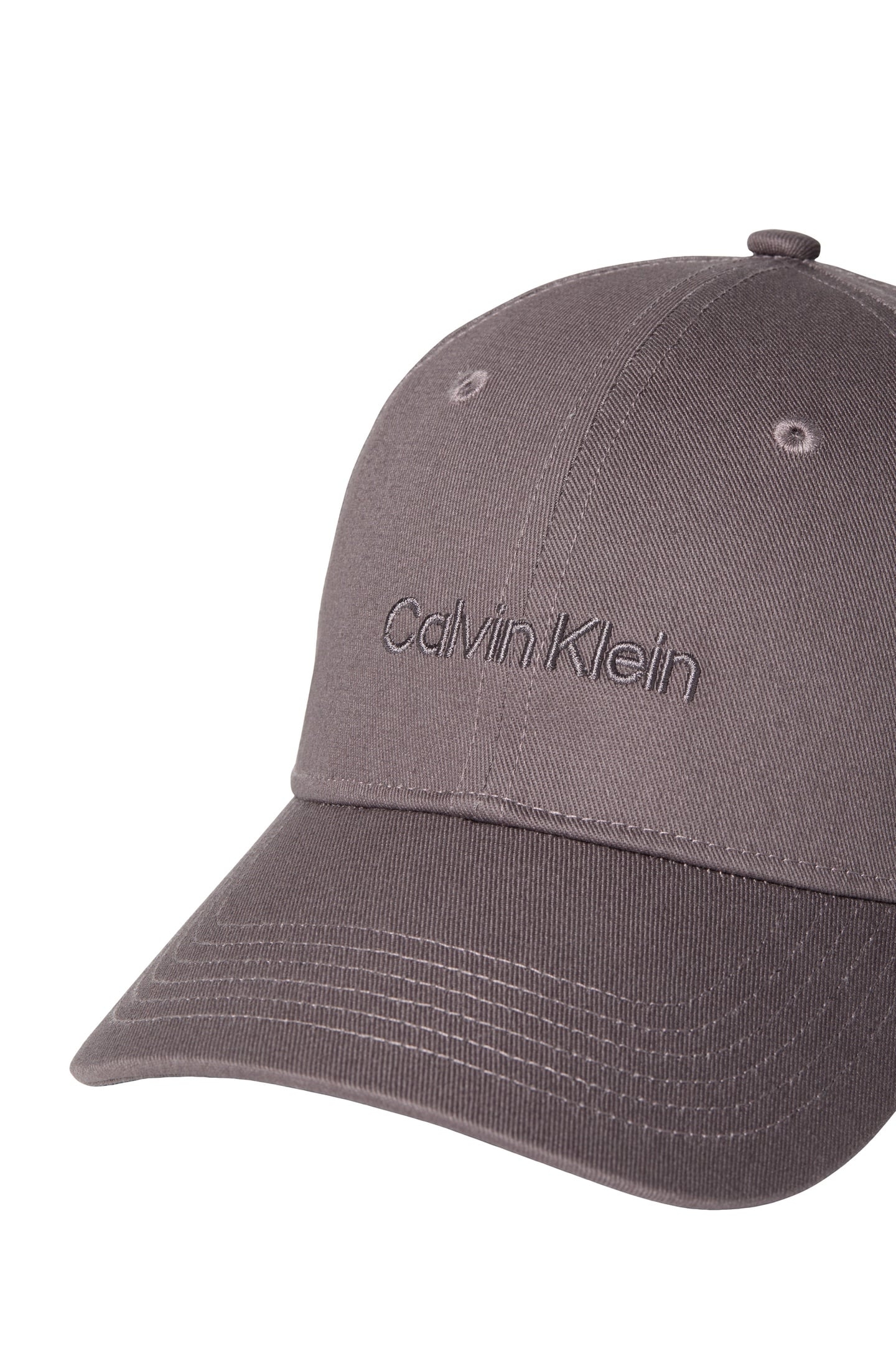 LOGO EMBROIDERY BASEBALL CAP CHARCOAL GRAY 4