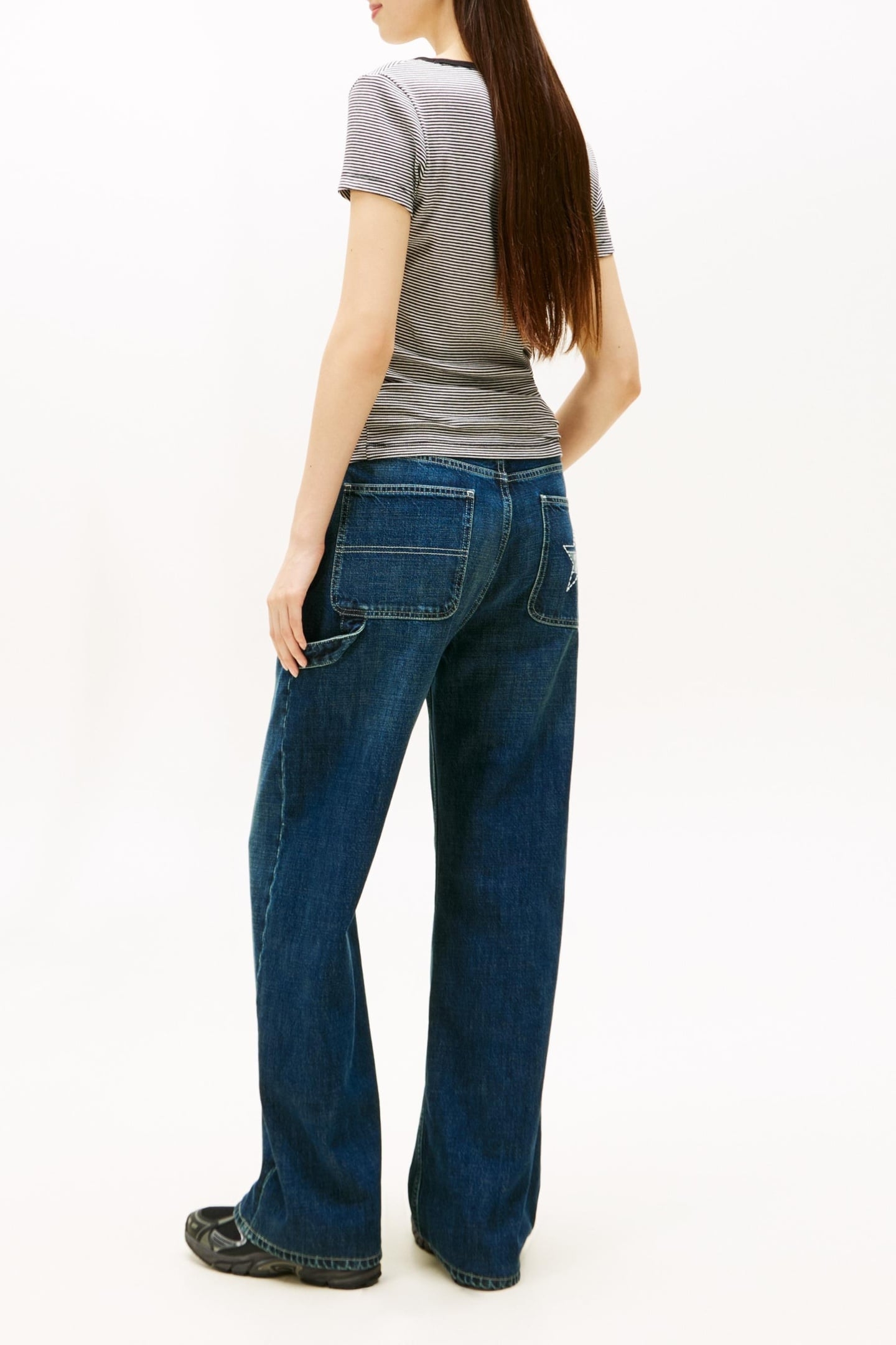 SLIM ESSENTIAL T-SHIRT BLACK/ECRU STRIPE 5