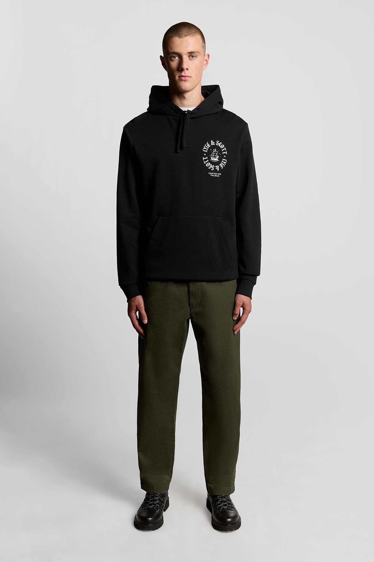 SHIP INSIGNIA GRAPHIC HOODIE JET BLACK 1