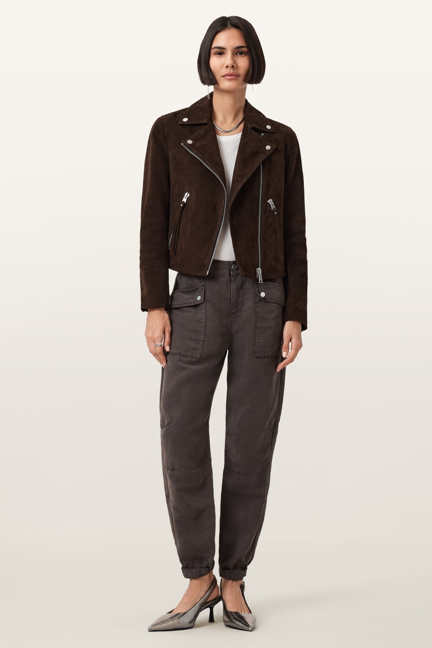 VAL TENCEL TROUSER DARK BROWN 1