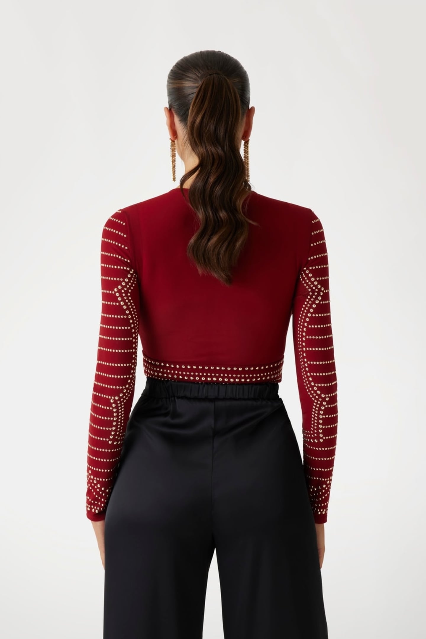 MARCIANO BY GUESS KRISTAL BODYSUIT DARK JAM RED 3