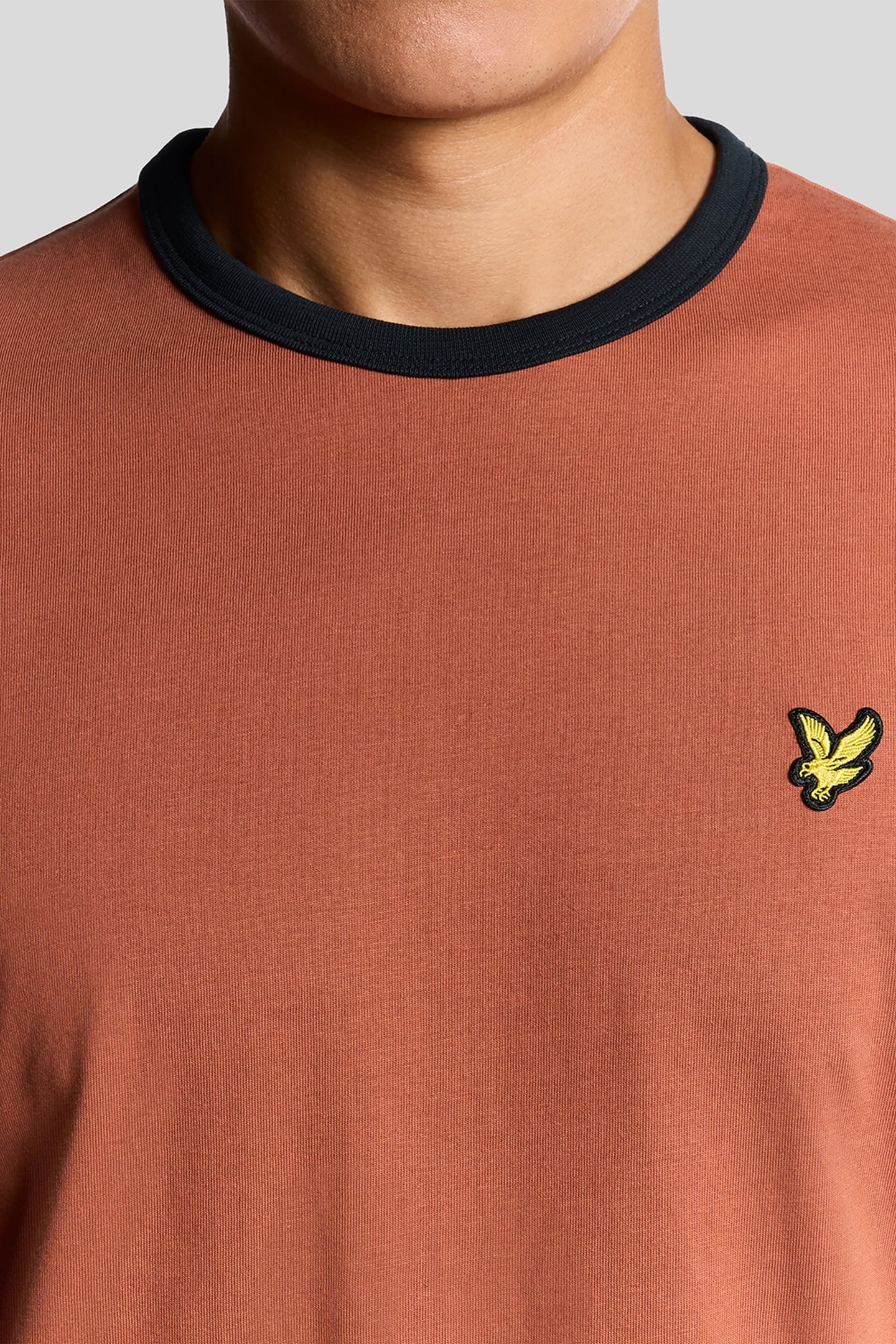 RINGER T-SHIRT BRICK/DARK NAVY 5