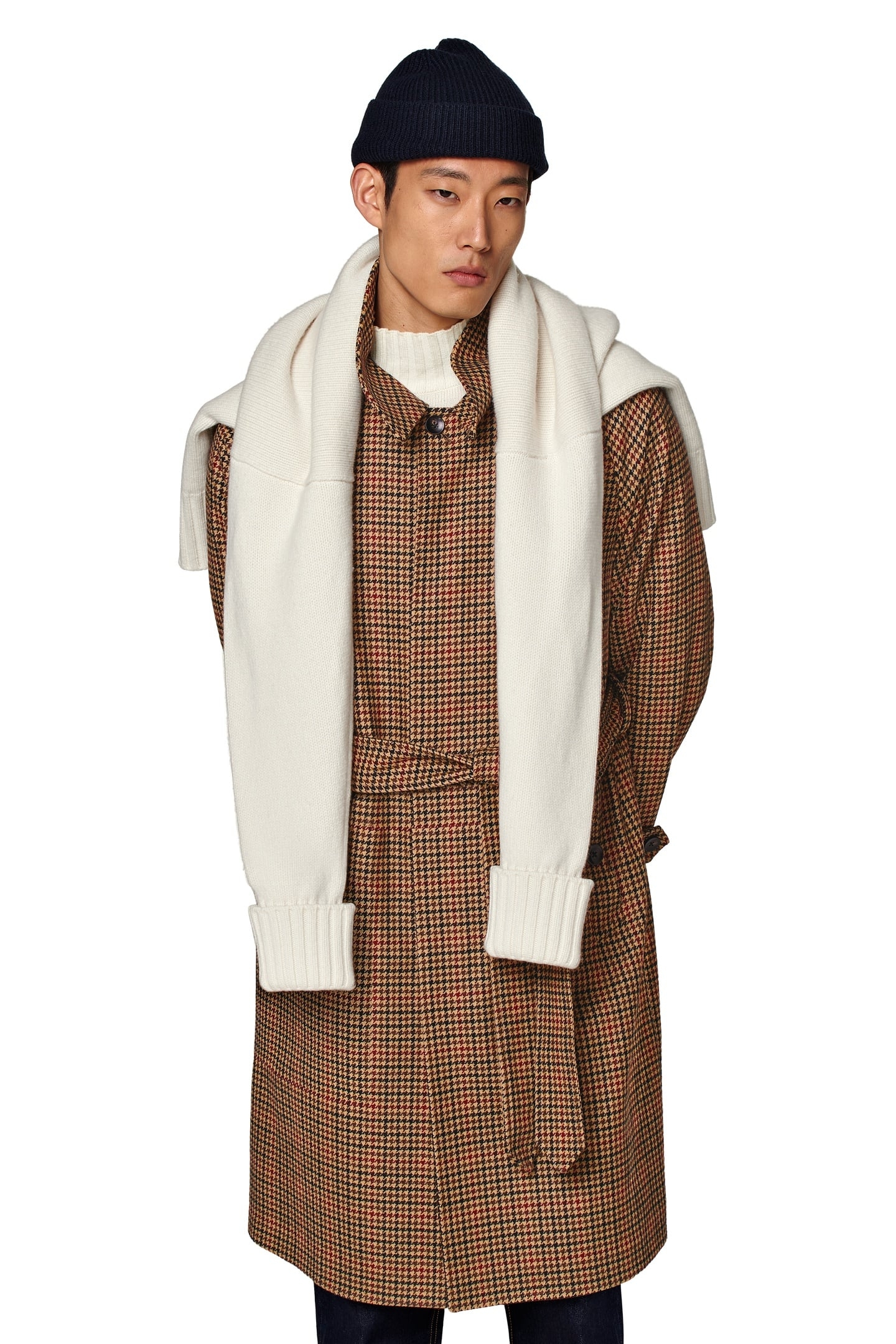 HEADINGTON-HOUNDSTOOTH BROWN & RED 1