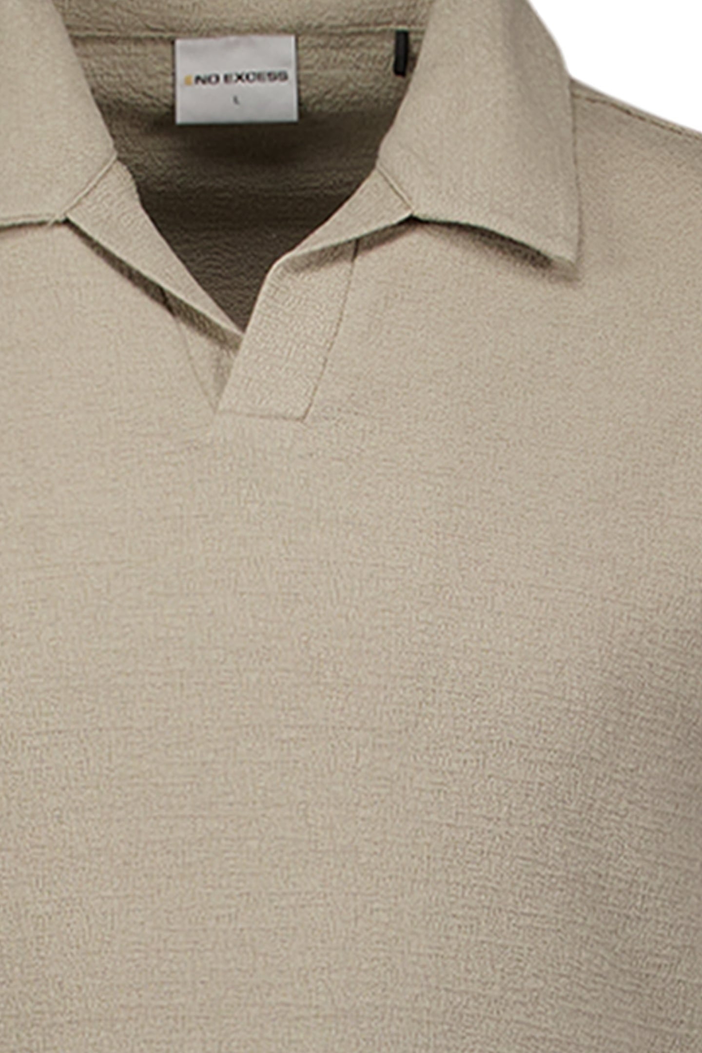 POLO V SOLID JACQUARD TAUPE 3