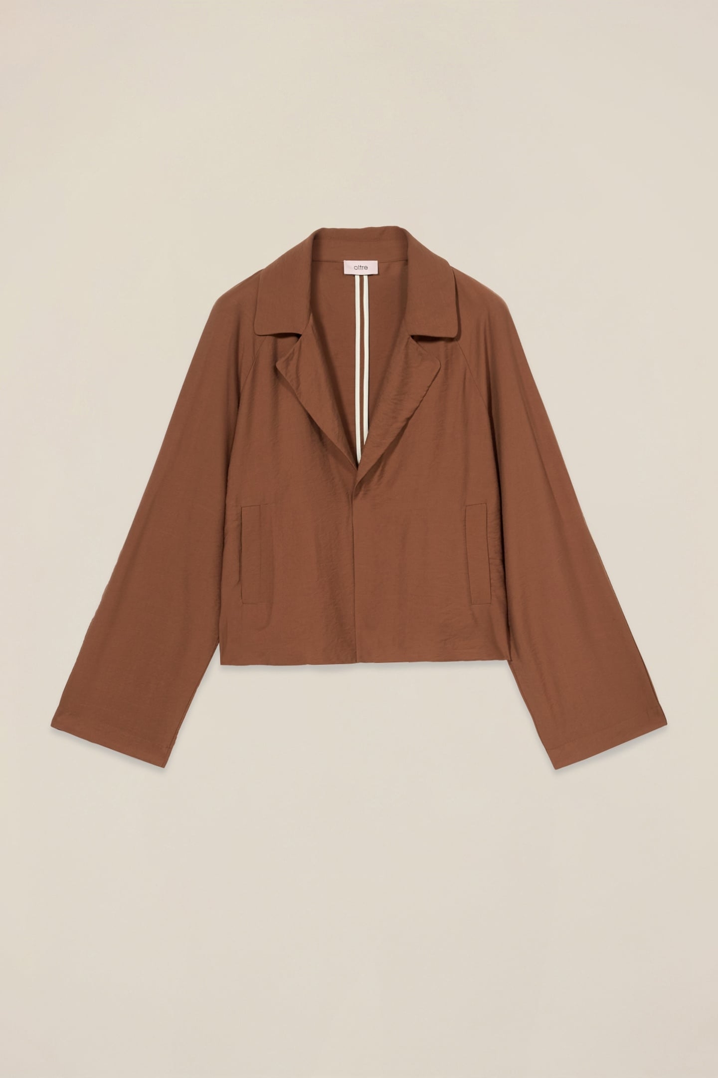 FLUID UNSTRUCTURED JACKET BROWN 4
