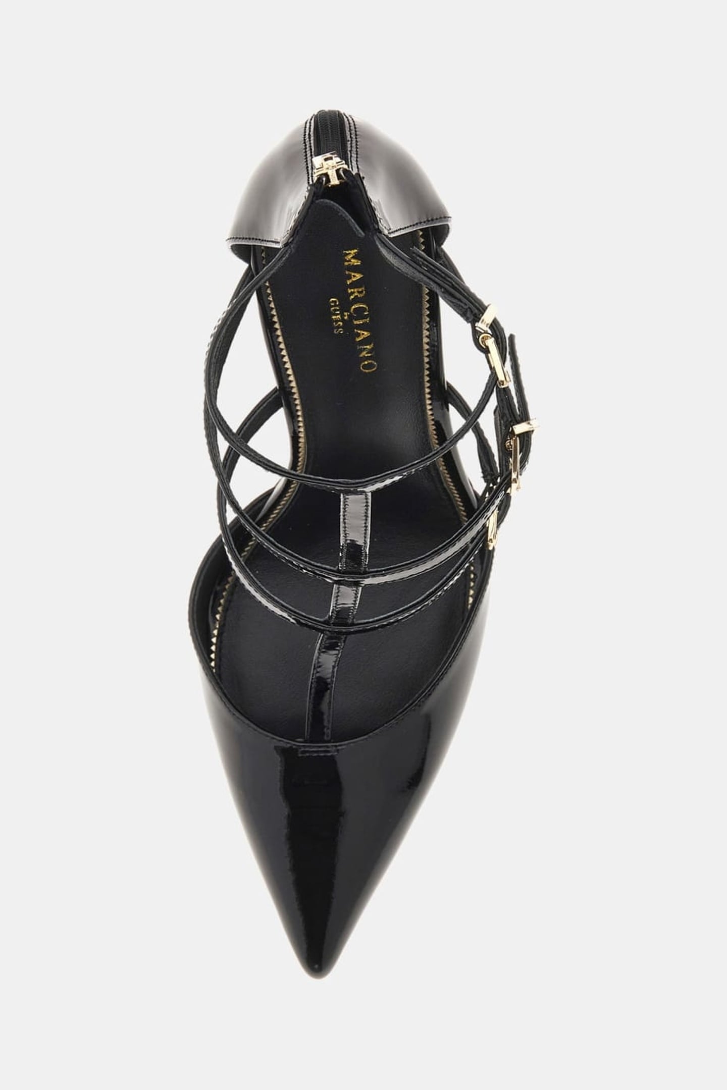MARCIANO BY GUESS MULTISTRAP PUMP JET BLACK 3