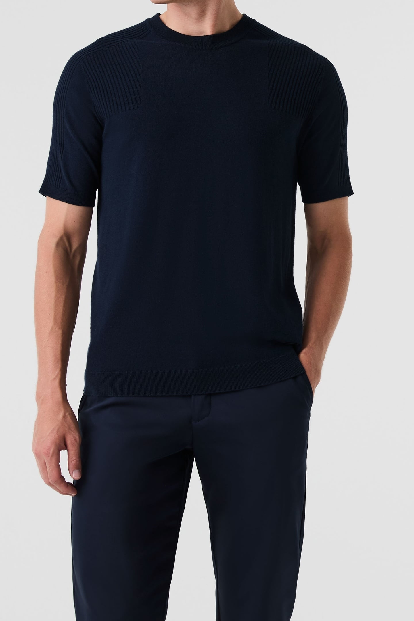 FOTOR V2.Y9.01 FLAT-KNIT-SHIRT DARK NAVY 1