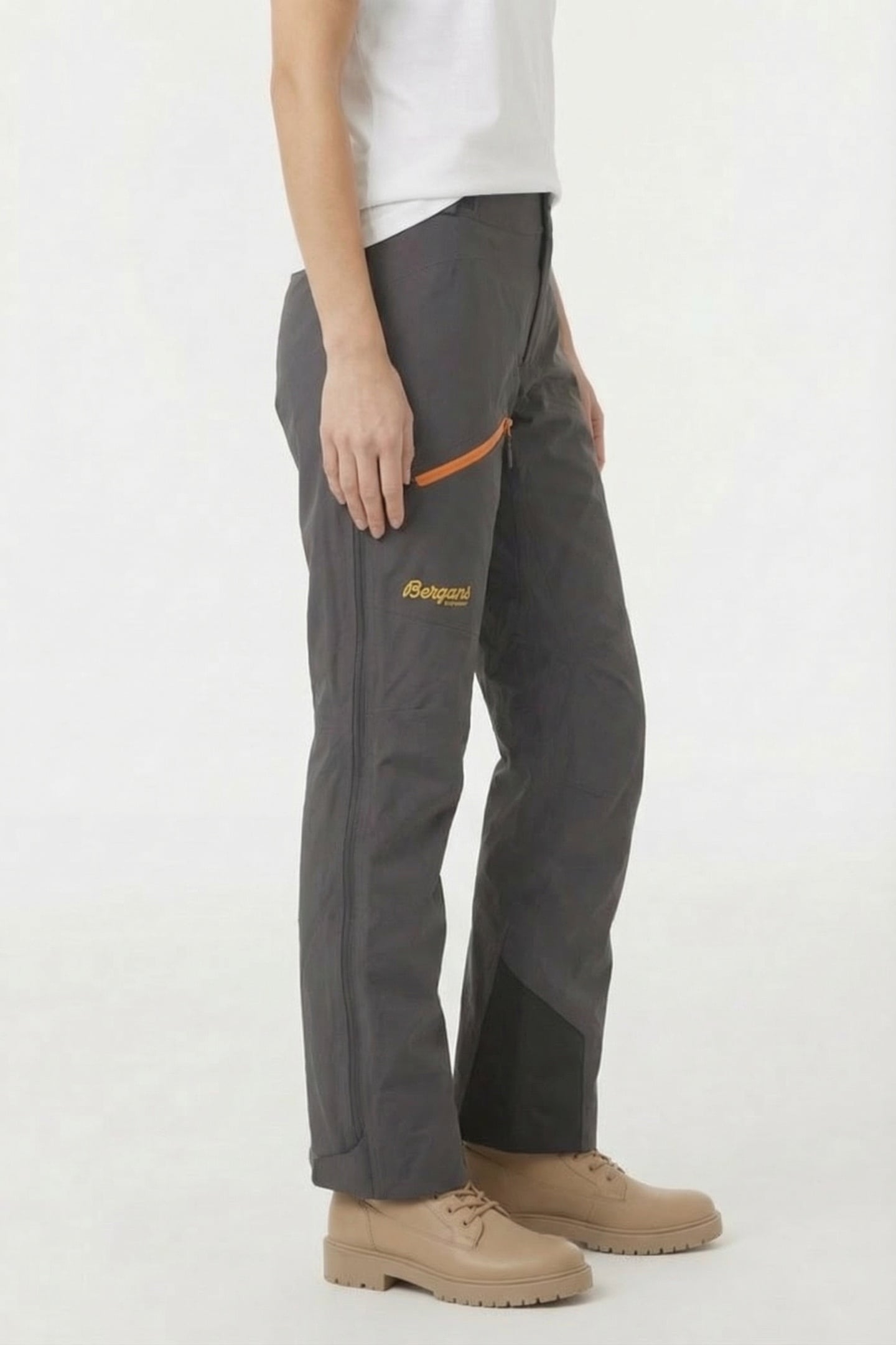 CECILIE 3L PANTS SOLID DARK GREY/LIGHT GOLDEN YELLOW 3