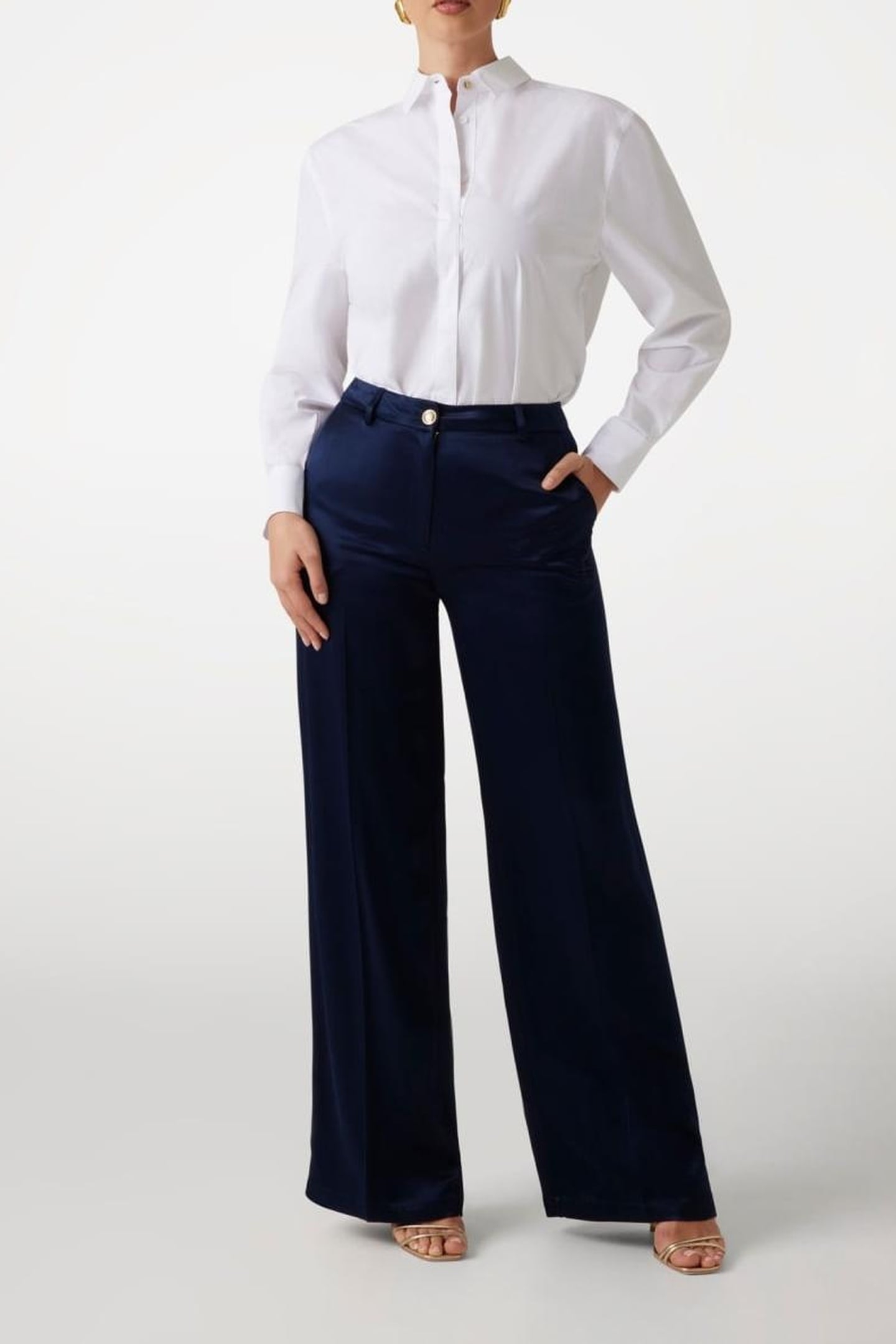 MARCIANO BY GUESS FANNIE STRAIGHT PANT NOCTURNAL NAVY 1