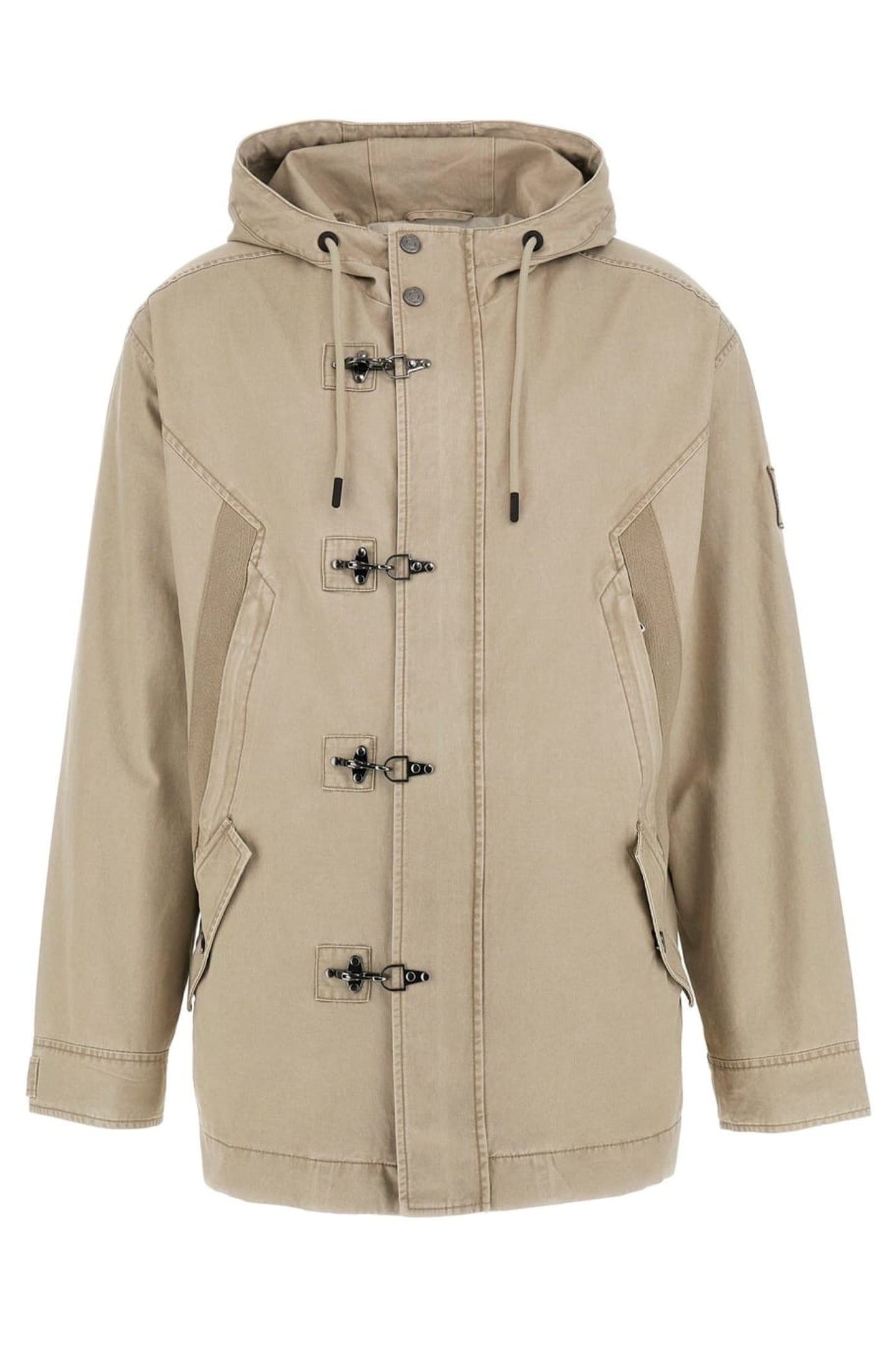 GUESS ECO COATED HOODED JACKET IMPACT GREY 1