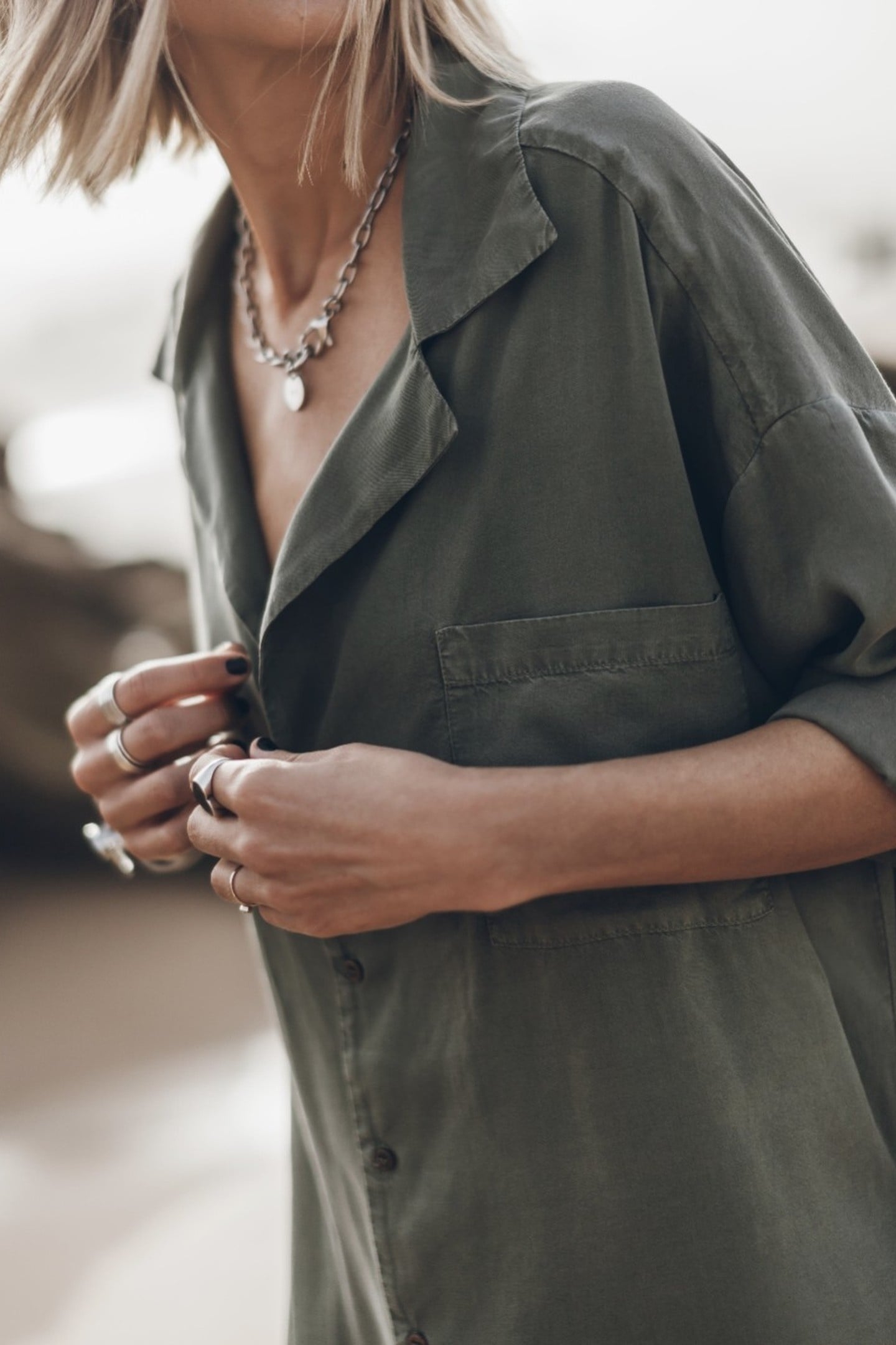 THE GREEN SHIRT DRESS GREEN 3