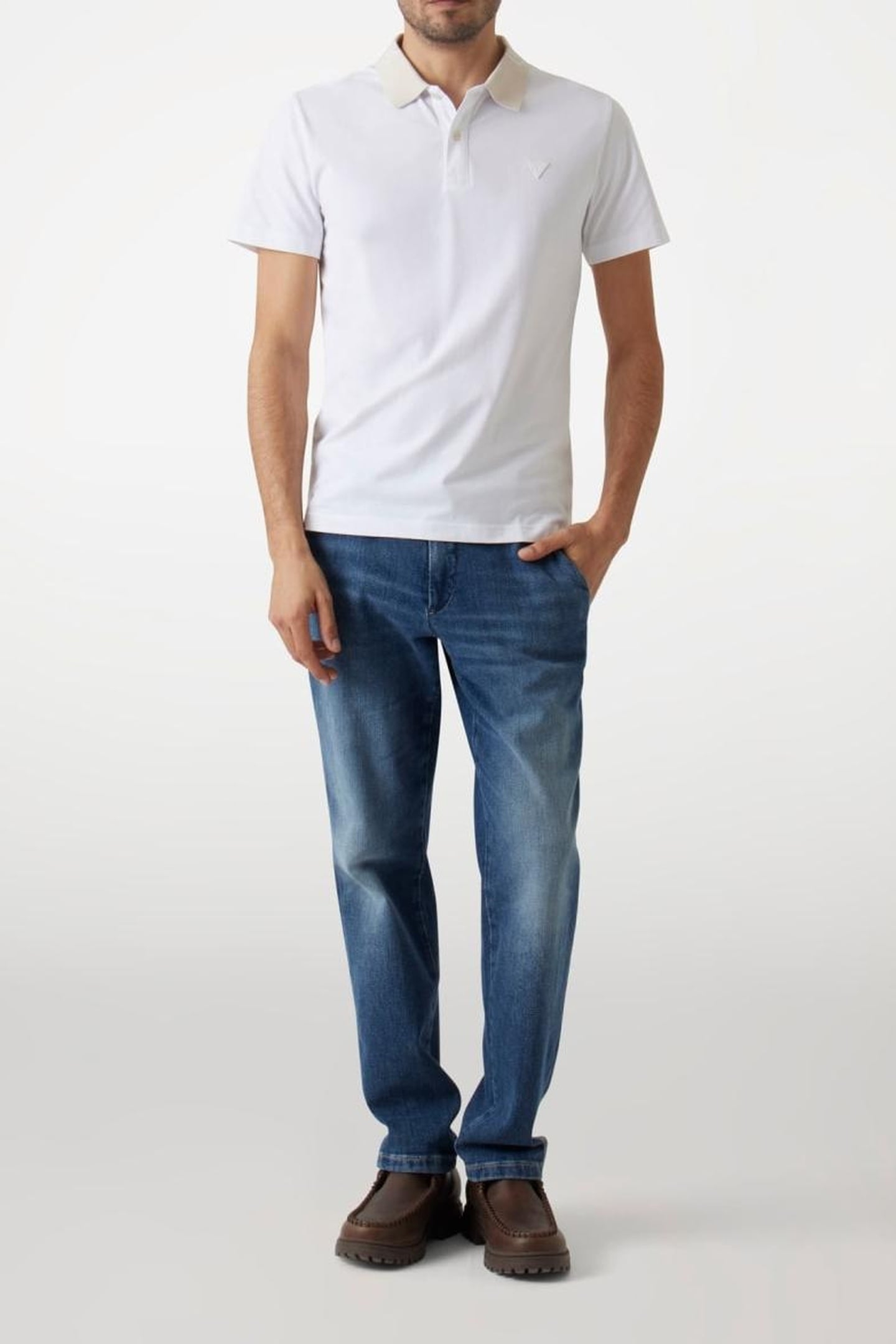 GUESS ECO NOLAN SS POLO PURE WHITE 1
