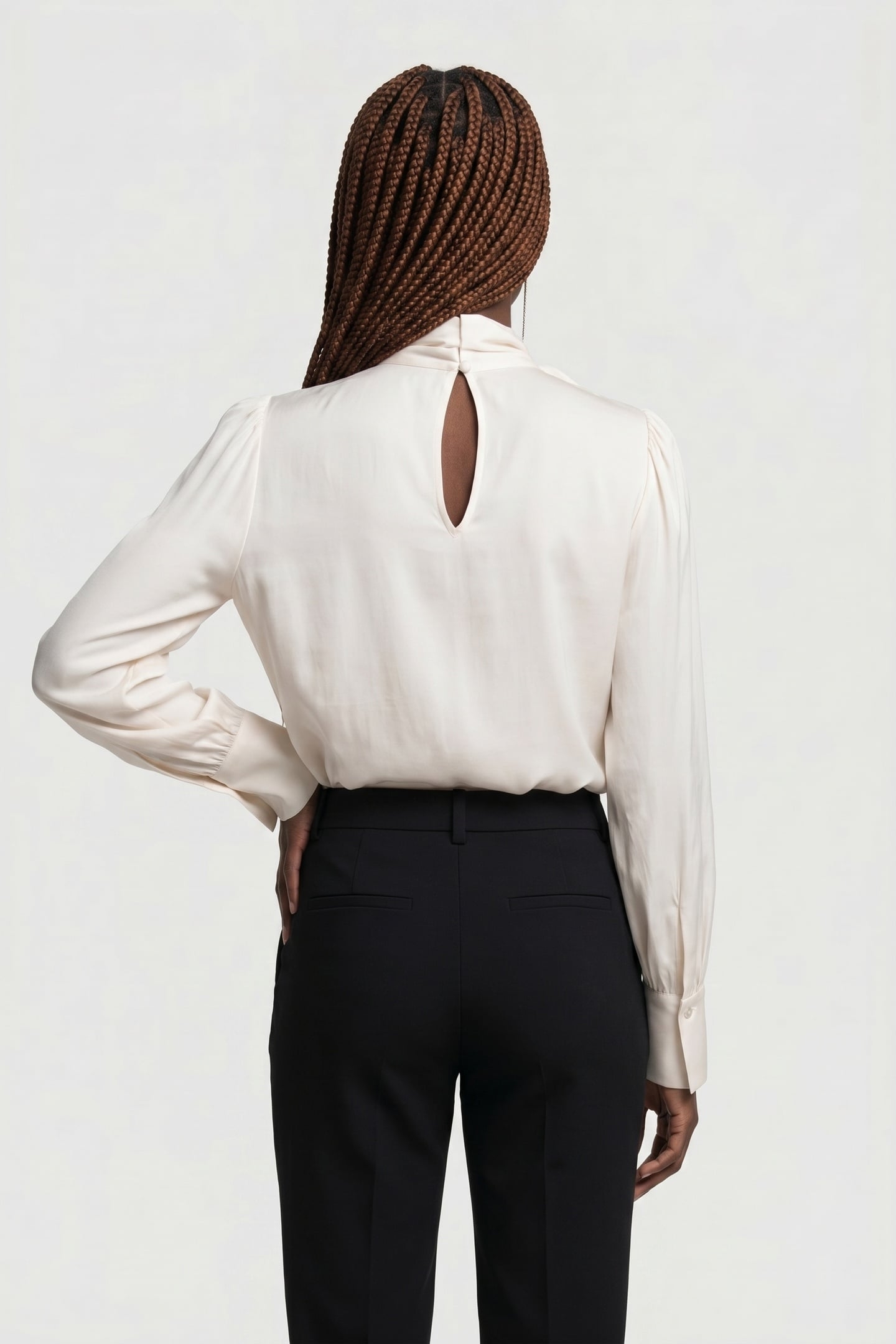 ZORA SILK BLOUSE WHITE 2