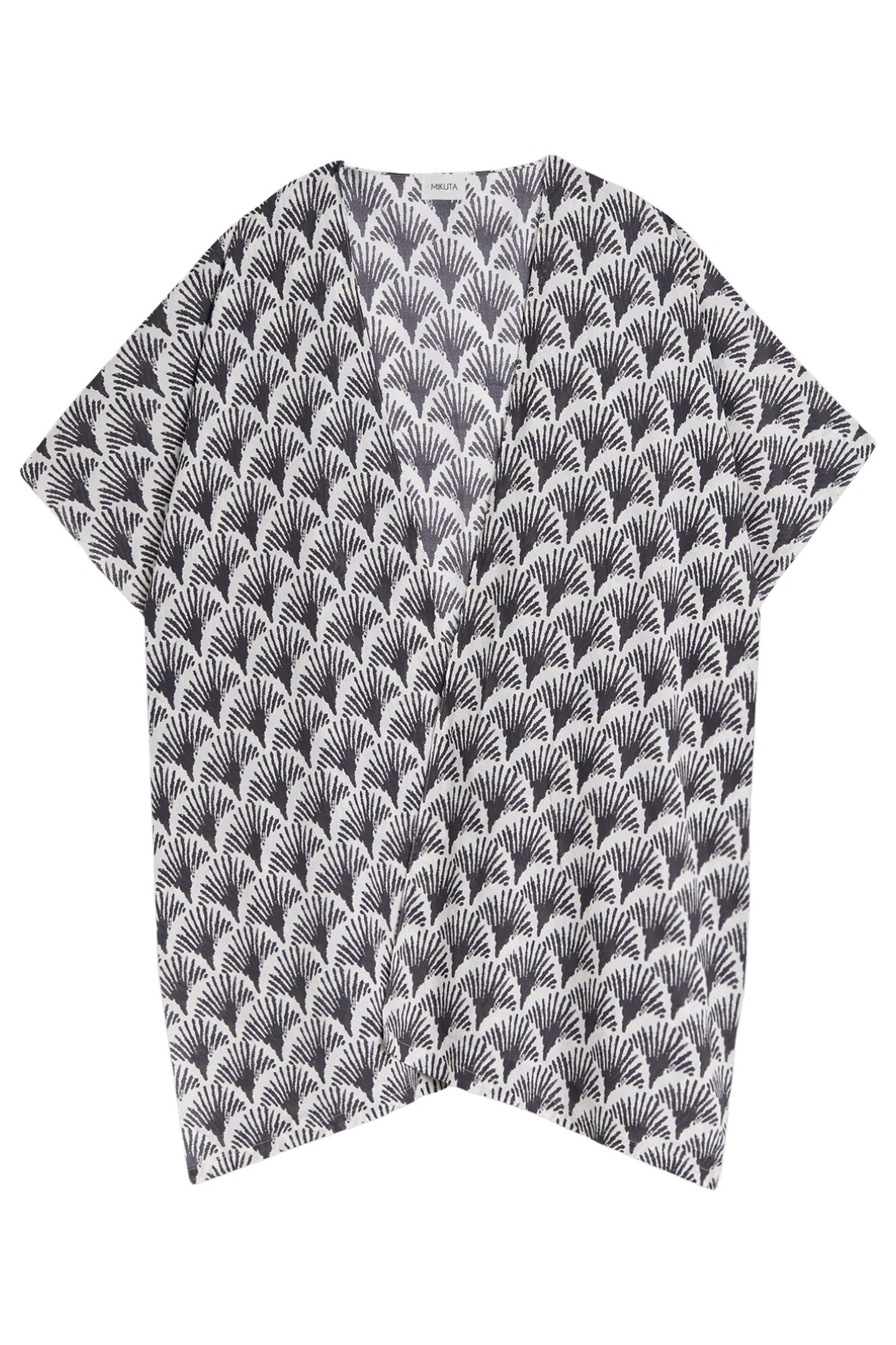 THE PRINTED FLOWY KIMONO BROWN 3