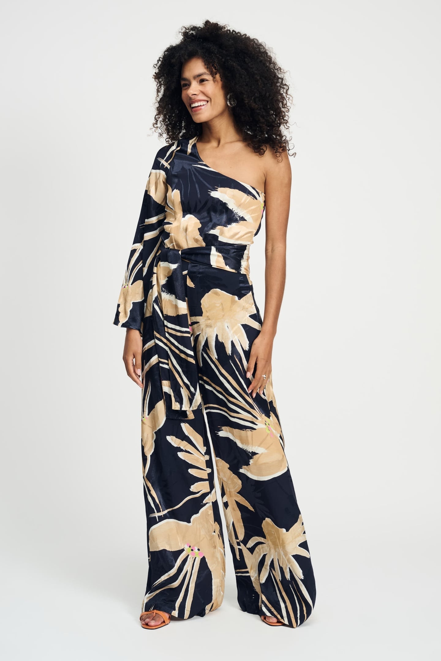 JUMPSUIT - ONE SHOULDER ARTISAN SAND 1