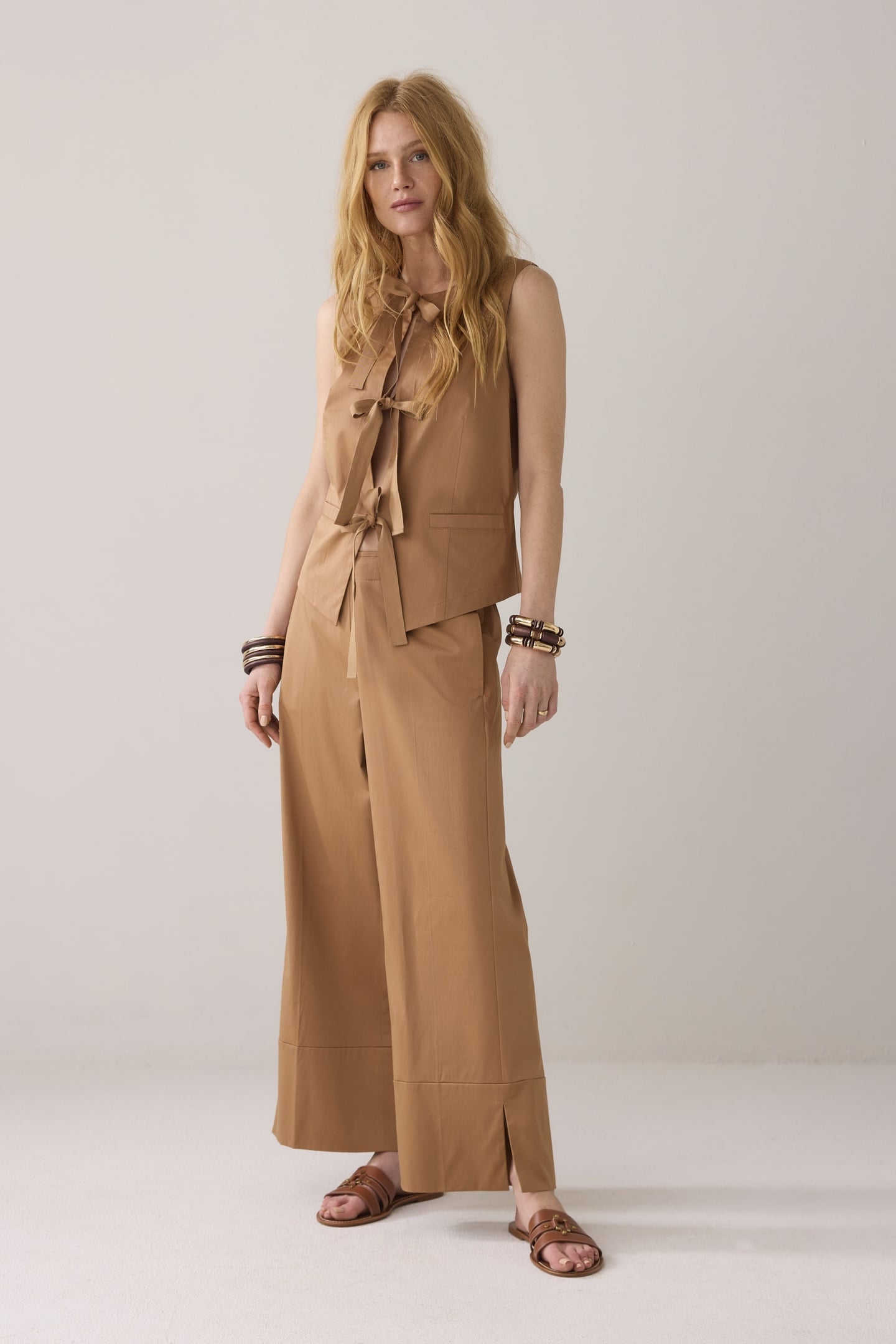 GILET COTTON STRETCH PEANUT 2