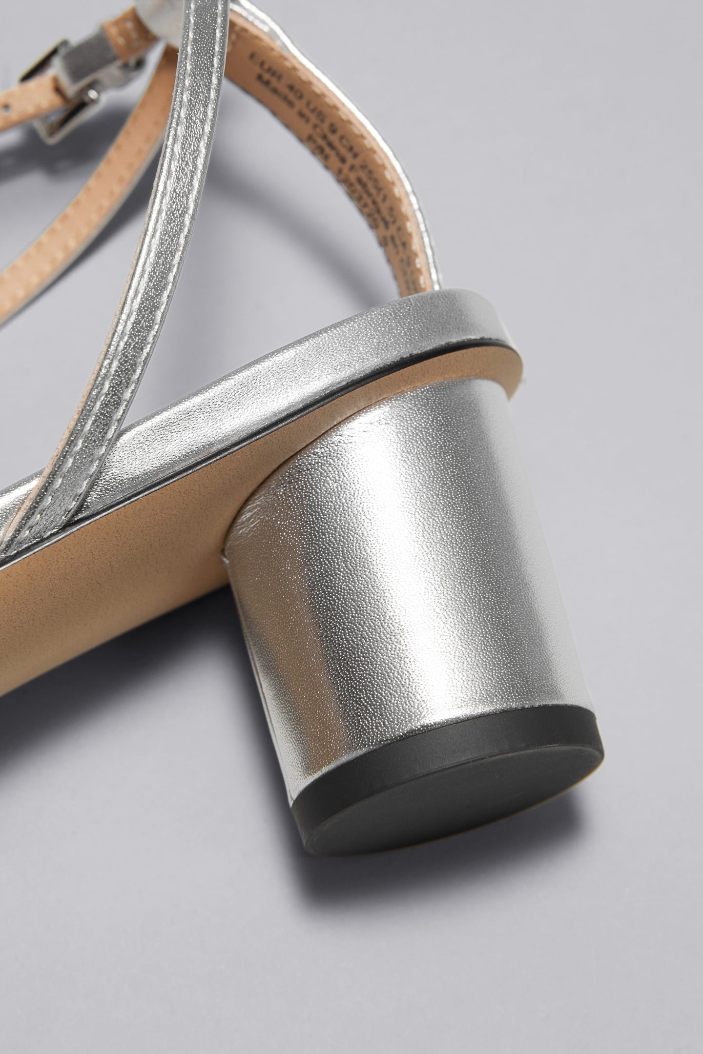 SANDA BLOCK HEEL SANDALETTE SILVER 5