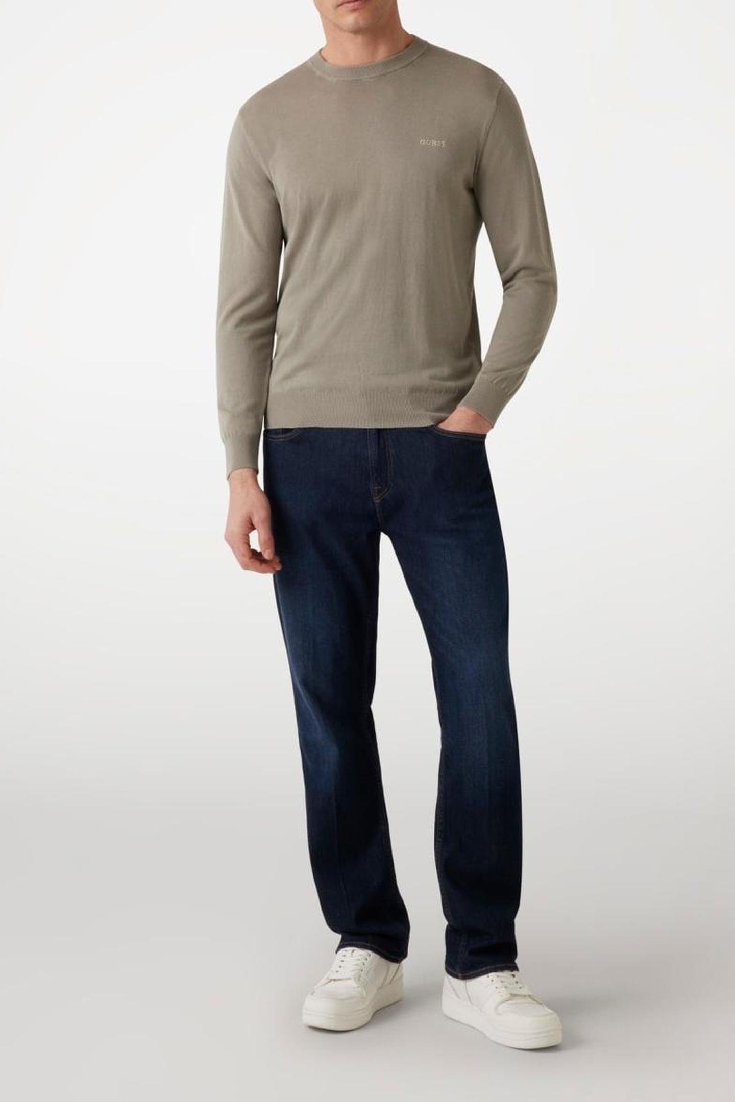 GUESS ECO CHESLEY WASHED LS CN SAGE PLANT 2