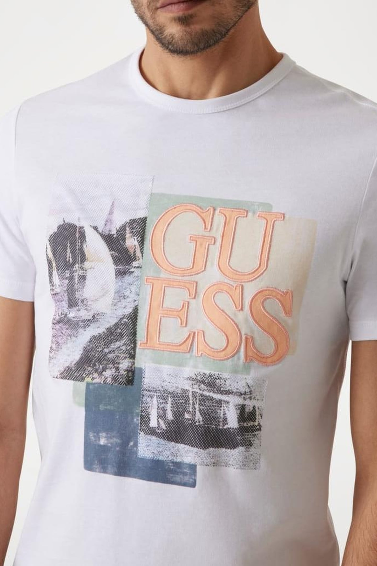 GUESS ECO SS CN SAIL BOAT GUES PURE WHITE 2