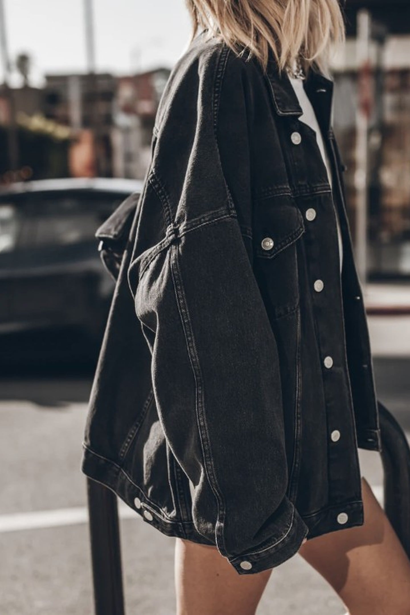 THE BLACK OVERSIZED DENIM JACKET BLACK 3