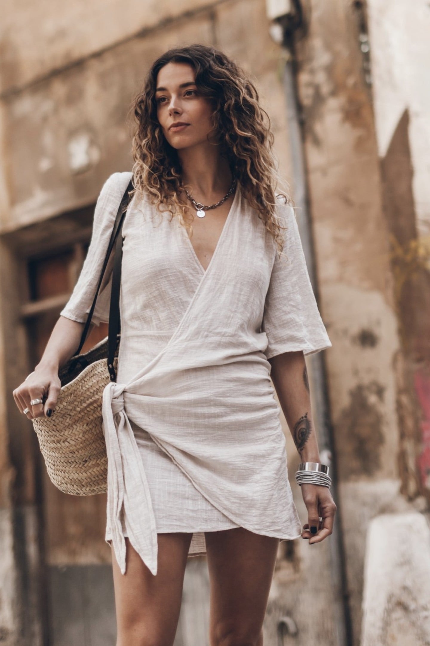 THE LIGHT WRAP DRESS WHITE 1