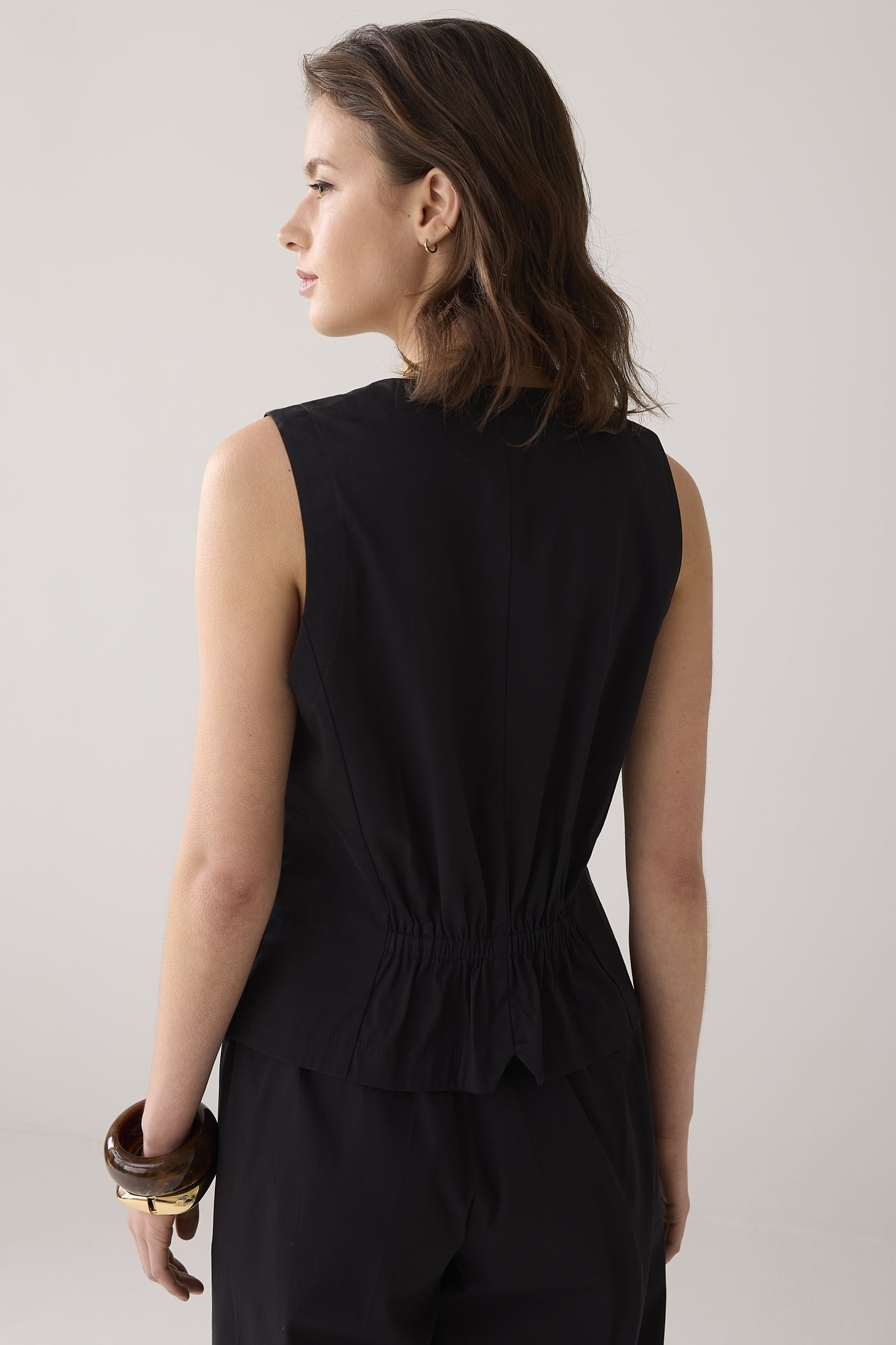 GILET COTTON STRETCH BLACK 2