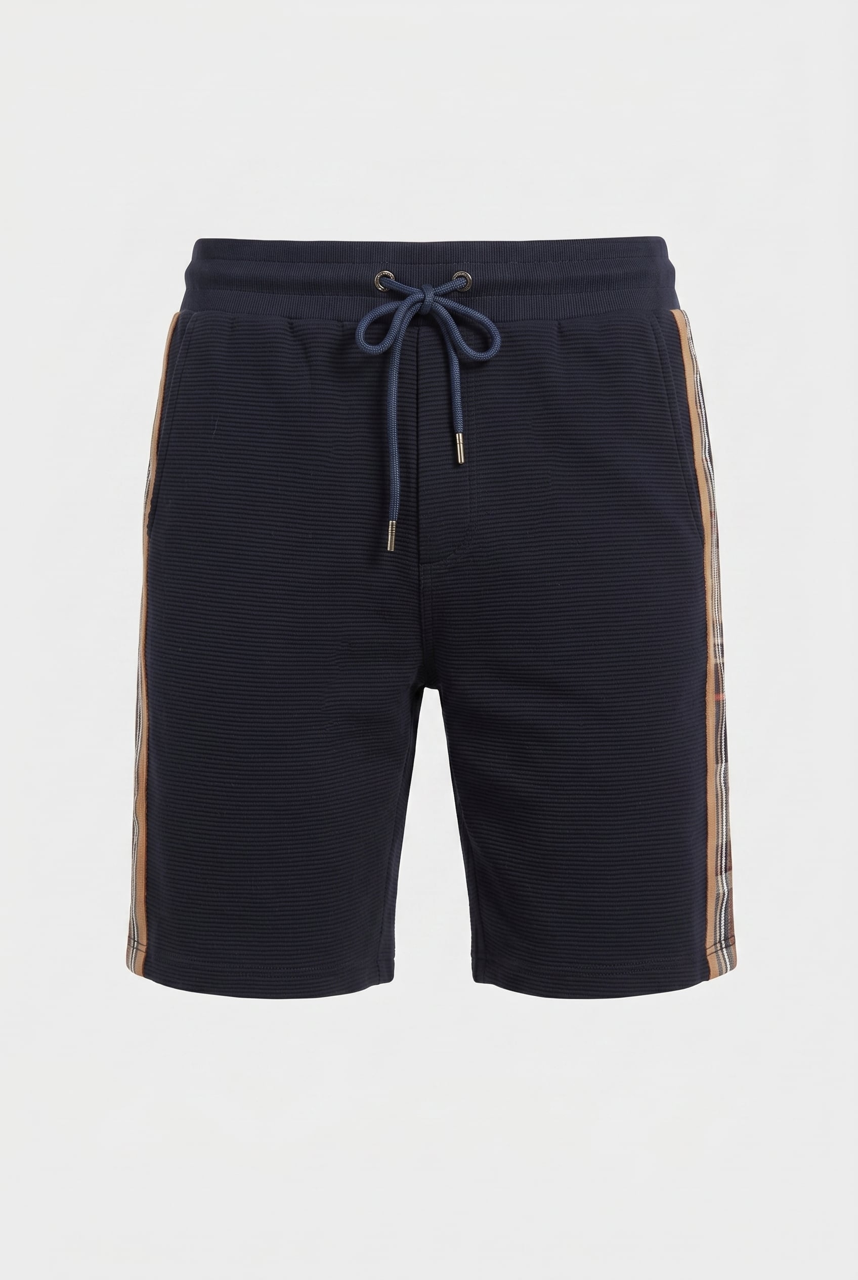 RIBBED SHORT WITH CONTRAST SIDE STRIPE NAVY 3