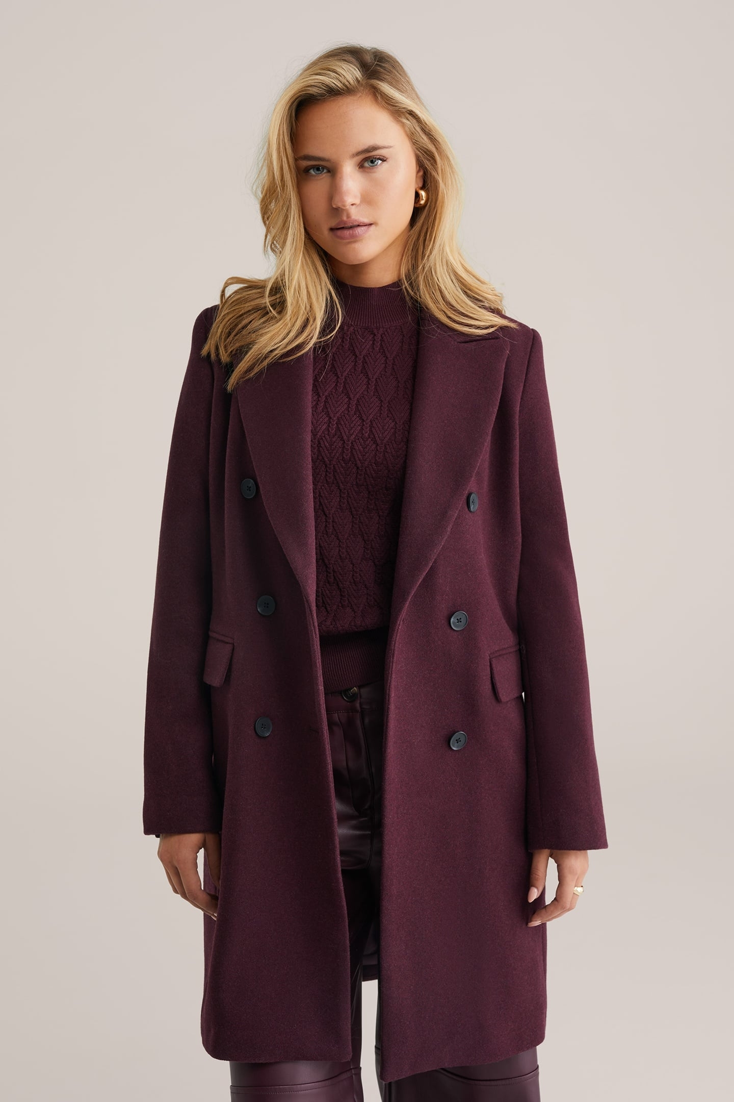 COAT BURGUNDY RED 2