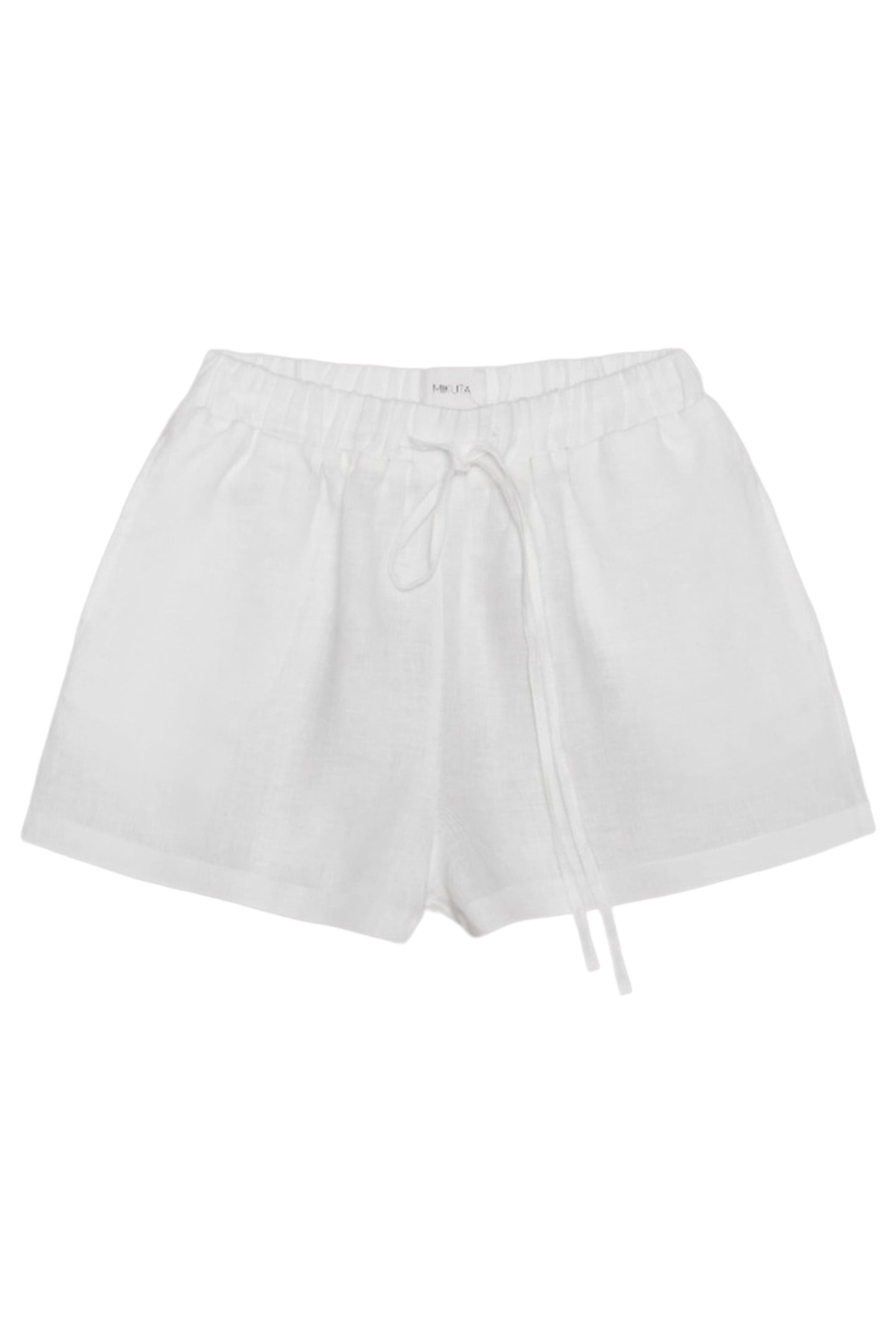 THE WHITE LINEN SHORTS WHITE 3