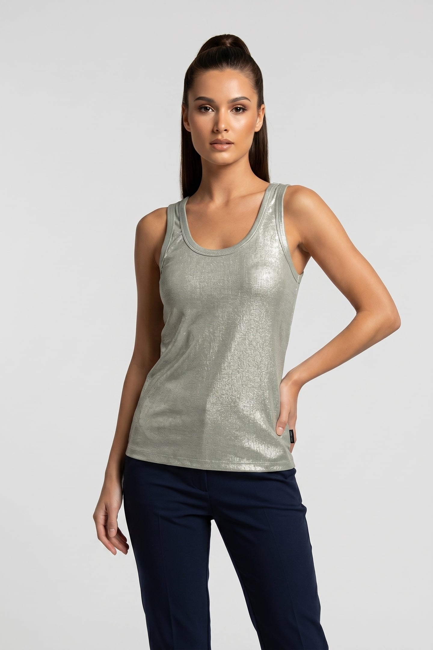 RIB TANKTOP COTTON RIB MINT BREEZE 1